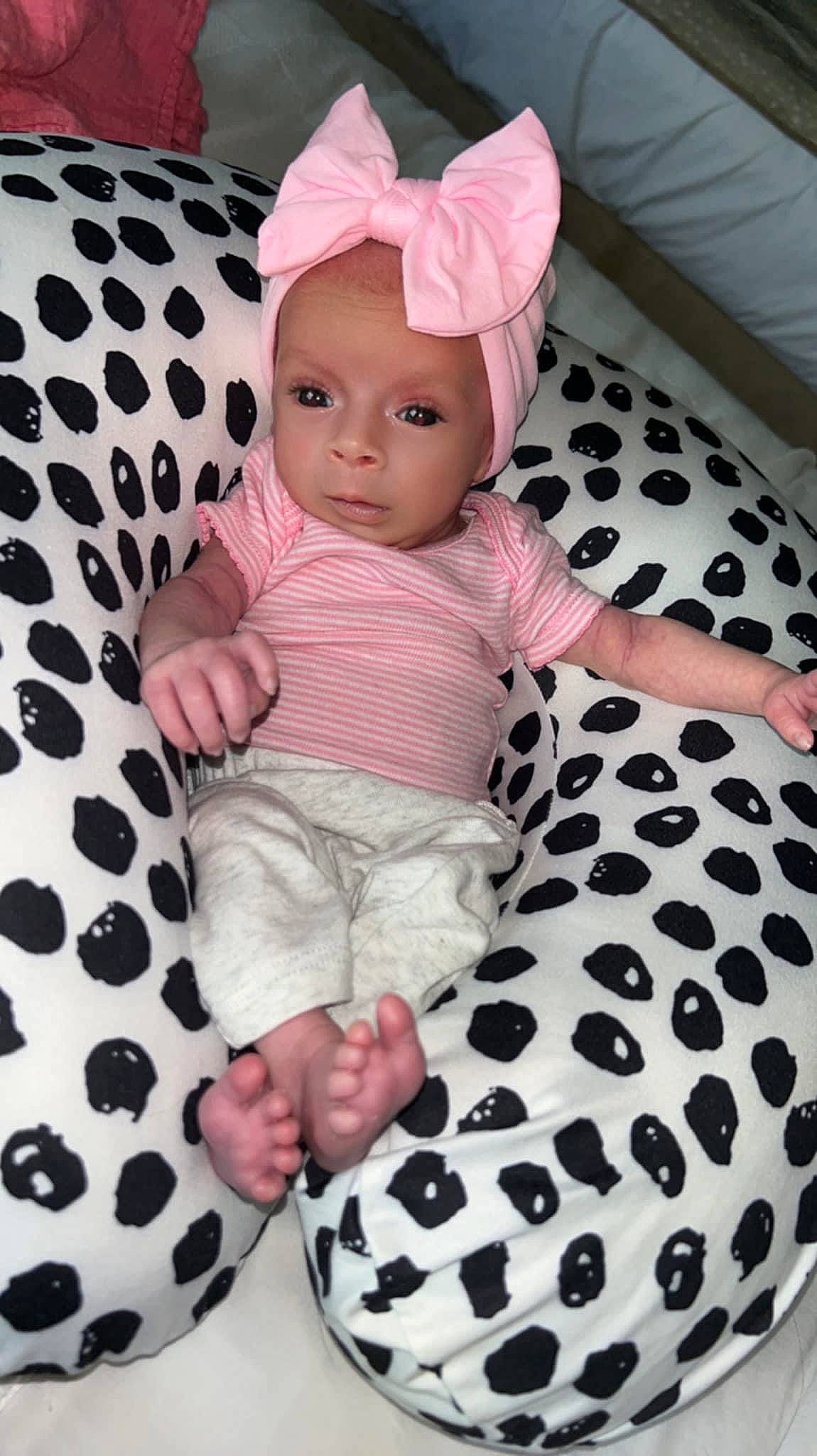 Kodi Kate joined the competition — help win amazing prizes! baby, baby_toddler_clothing, beauty, cap, cheek, child, comfort, doll, headwear, linens, magenta, organ, pattern, person, photograph, pink, product, sitting, sleeve, textile