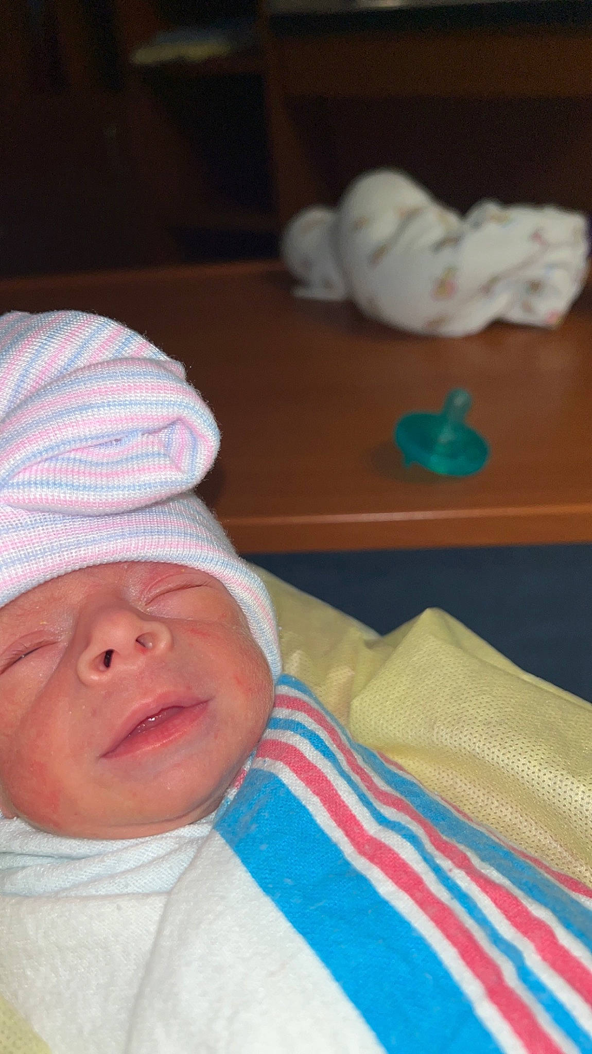 Kodi Kate joined the competition — help win amazing prizes! baby, baby_products, baby_sleeping, baby_toddler_clothing, beanie, bedding, bedtime, cheek, child, childbirth, comfort, eyebrow, finger, hat, linens, nose, person, room, skin, sleep