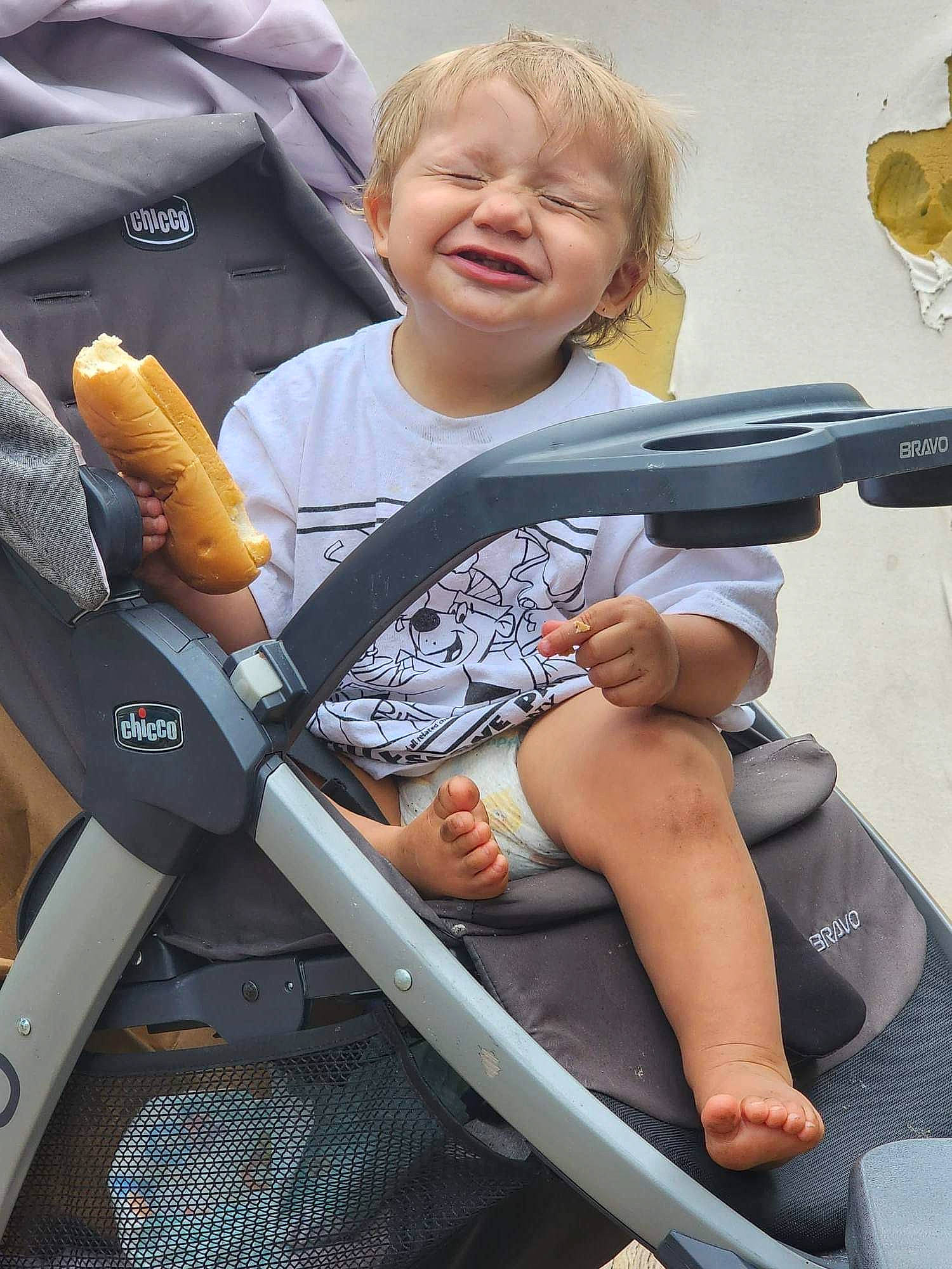 Ronald joined the competition — help win amazing prizes! air_gun, baby_carriage, baby_products, car_seat, child, comfort, elbow, finger, fun, human_leg, joy, knee, lap, leg, person, recreation, sitting, smile, thigh, thumb