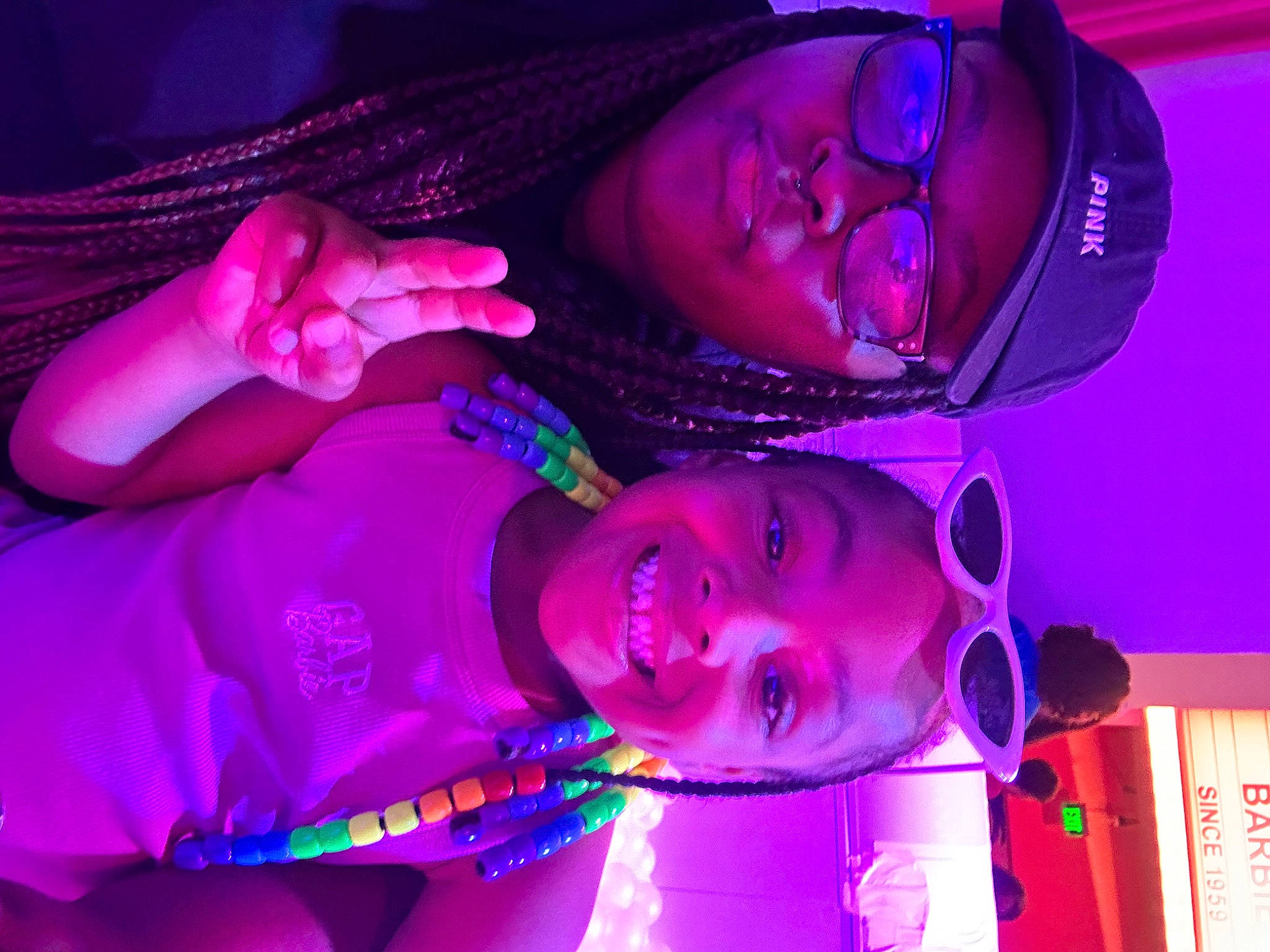 Desire joined the competition — help win amazing prizes! cap, electric_blue, entertainment, event, eyewear, fun, happy, hat, headwear, joy, leisure, light, magenta, music, neon, party, person, pink, purple, smile
