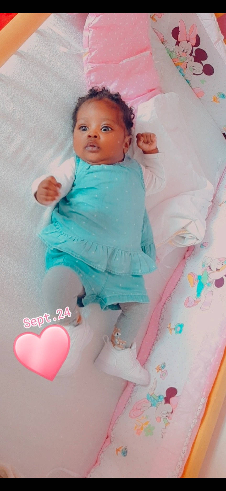 Abiyanna Gina participe au concours pour gagner de l'argent avec cette photo : aqua, arm, baby, baby_toddler_clothing, cheek, child, dress, finger, gesture, hairstyle, happy, linens, magenta, pattern, person, pink, product, skin, sleeve, textile