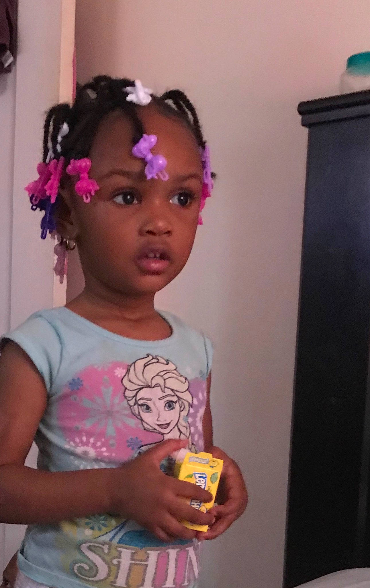 Honesty is registered to the contest to win money with this photo: child, cornrows, hair, hair_accessory, hairstyle, head, headband, person, pink, toddler