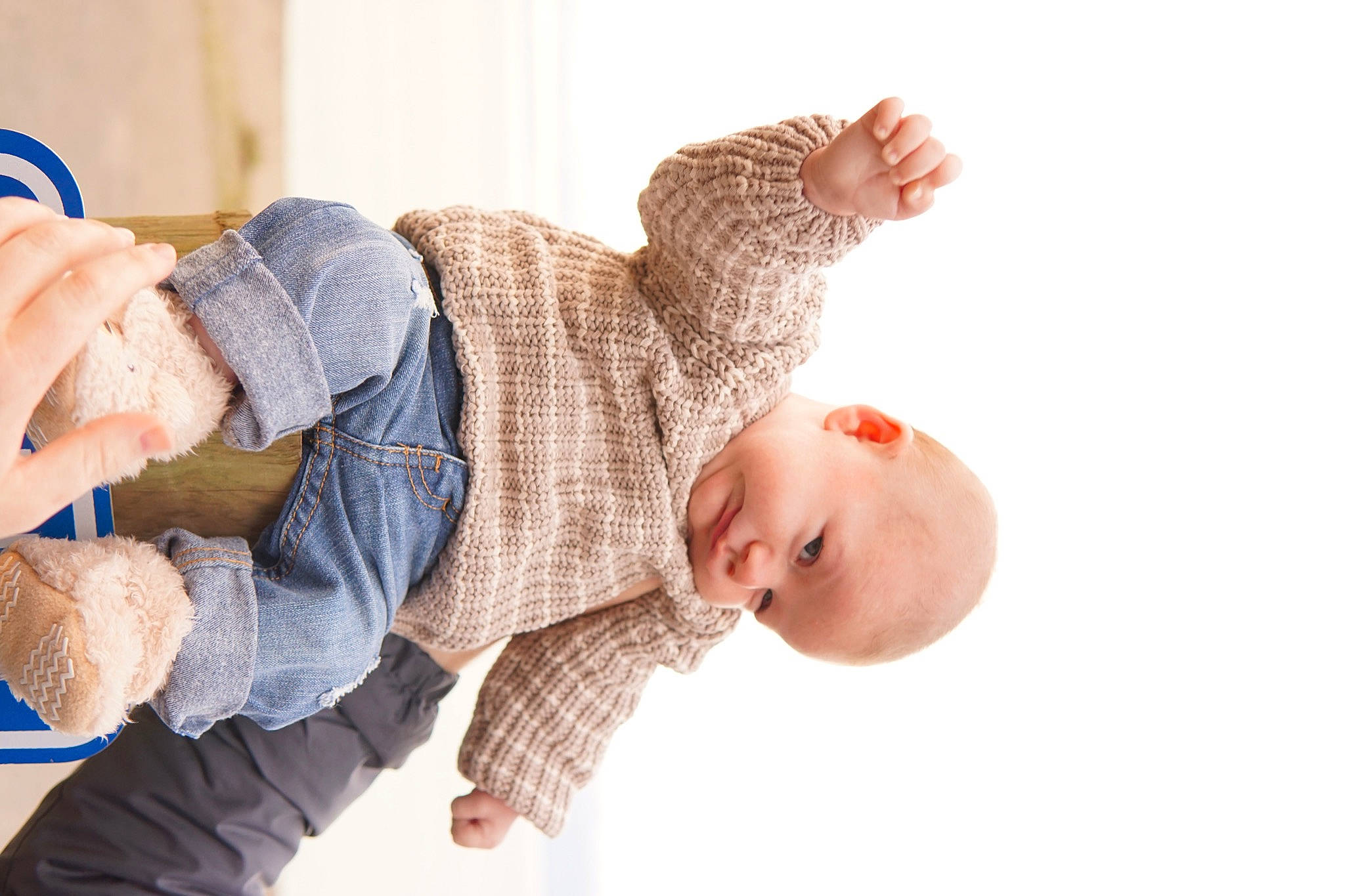 Hudson joined the competition — help win amazing prizes! arm, baby, baby_products, baby_sleeping, baby_toddler_clothing, child, collar, comfort, elbow, finger, gesture, hand, happy, mammal, person, sitting, sleeve, textile, thumb, toddler