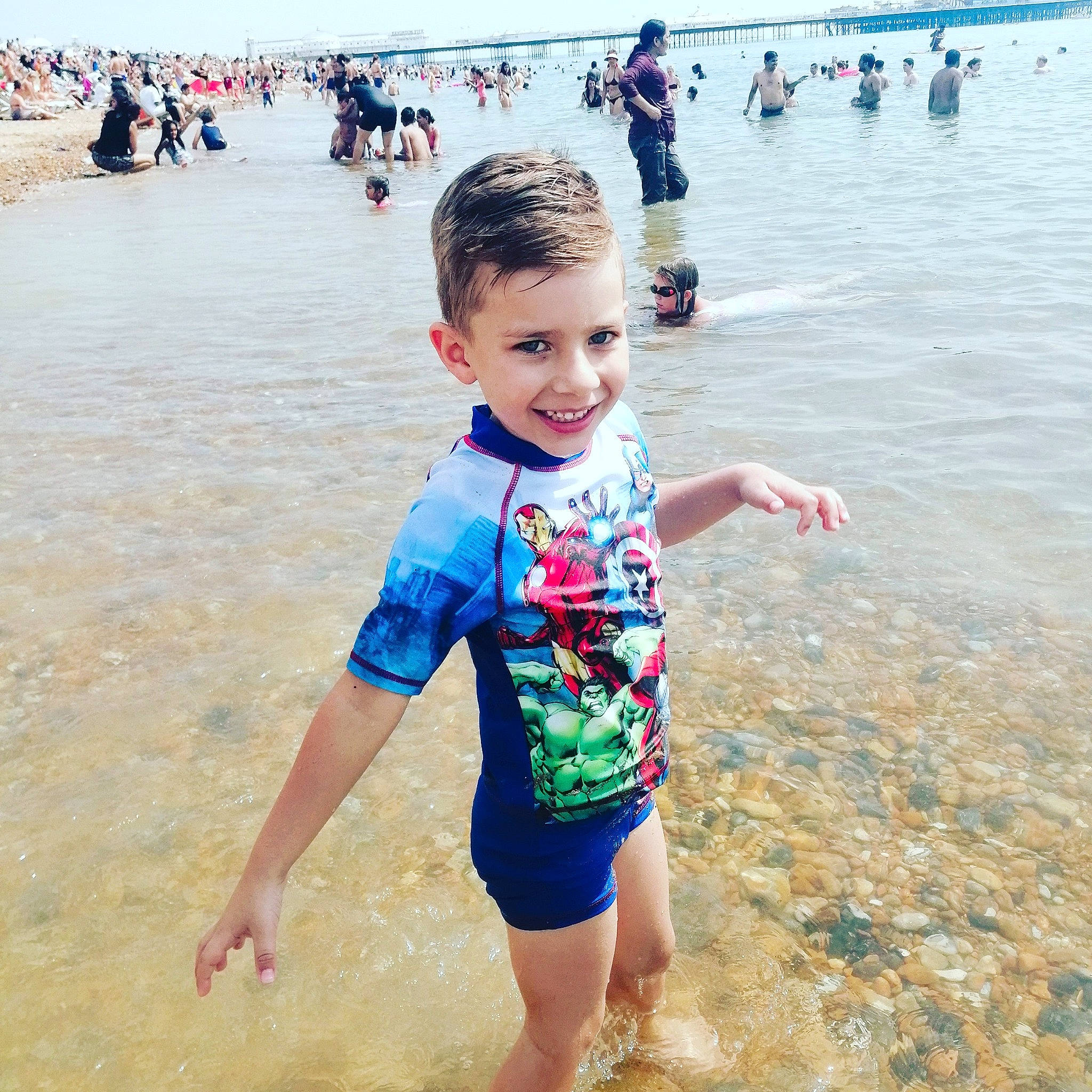 Lorenzo joined the competition — help win amazing prizes! beach, child, coast, cool, fun, happy, joy, nose, ocean, person, personal_protective_equipment, play, recreation, sand, sea, smile, summer, swimwear, toddler, tourism