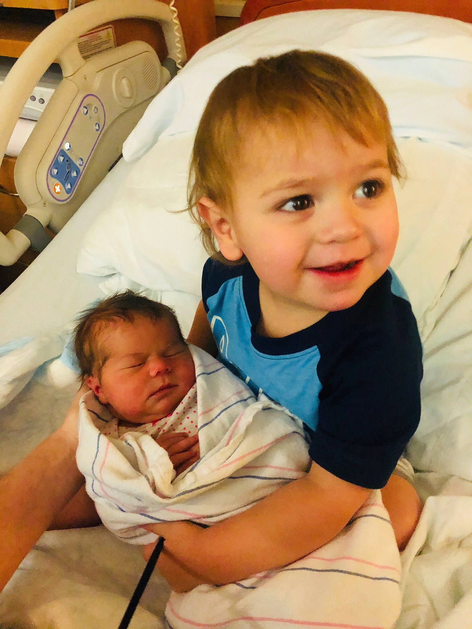 Hollis is registered to the contest to win money with this photo: baby, birth, cheek, child, eye, fun, happy, joy, people, person, sibling, skin, smile, toddler, vacation