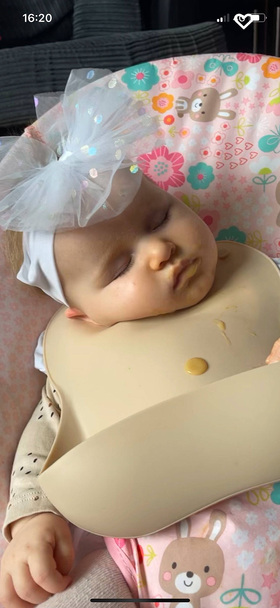 Evelyn is registered to the contest to win money with this photo: baby, baby_products, baby_sleeping, baby_toddler_clothing, cheek, child, comfort, eyebrow, eyelash, fashion_accessory, hair_accessory, headband, headpiece, headwear, jewellery, linens, lip, person, pink, plastic