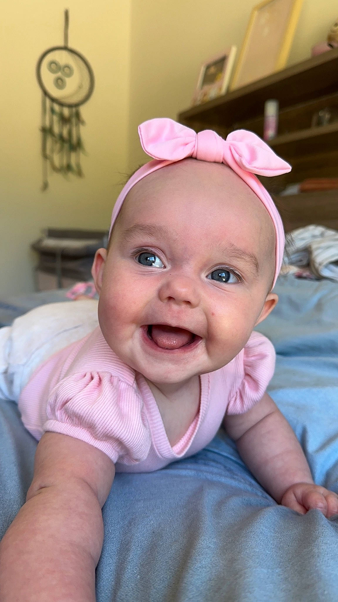 Lilianna joined the competition — help win amazing prizes! baby, baby_toddler_clothing, cheek, chin, ear, eye, eyebrow, finger, gesture, happy, headgear, iris, joy, lip, mouth, nose, person, pink, purple, skin