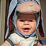 Jerald is registered to the contest to win money with this photo: baby, baseballcap, bonnet, cap, clothing, coat, costume, face, happy, hat, head, hood, hoodie, jacket, knitwear, person, photography, portrait, sweater, sweatshirt