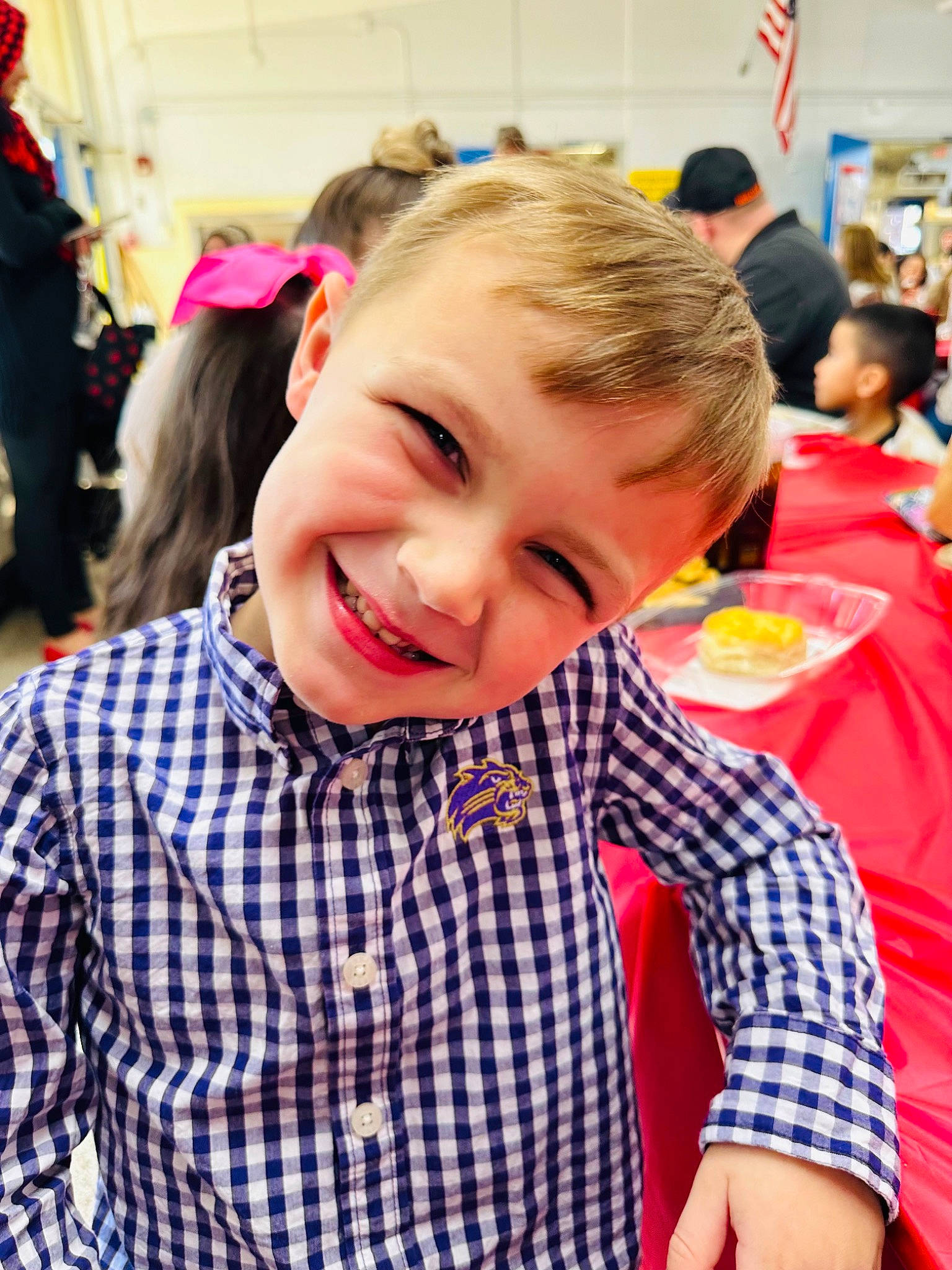 Oliver joined the competition — help win amazing prizes! child, community, event, facial_expression, fun, hair, hairstyle, happy, head, joy, leisure, pattern, people, person, plaid, recreation, smile, snapshot, t_shirt, tartan