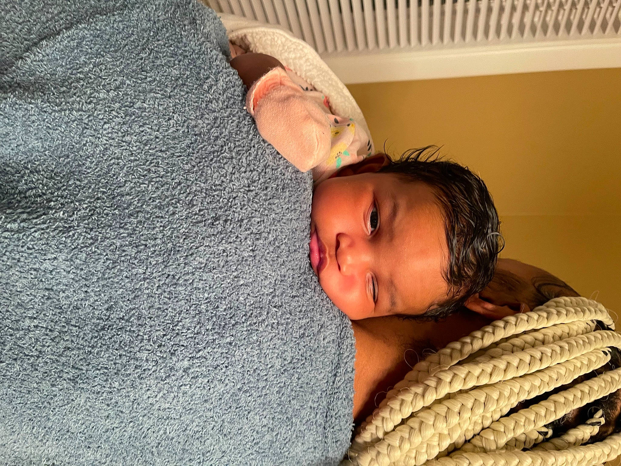 Demi is registered to the contest to win money with this photo: bedding, bedroom, bedtime, child, comfort, ear, eye, eyebrow, fur, happy, headgear, linens, nap, neck, nose, person, room, skin, smile, toddler