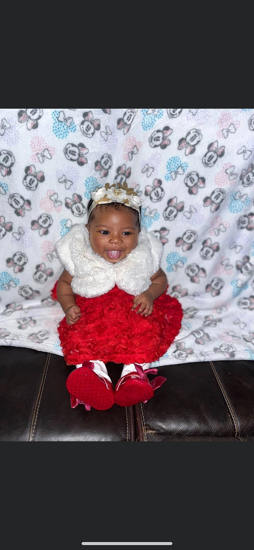 Aubrielle is registered to the contest to win money with this photo: azure, baby, baby_toddler_clothing, chair, child, comfort, embellishment, fashion_accessory, flooring, happy, linens, magenta, pattern, person, pink, purple, sitting, skin, sleeve, smile