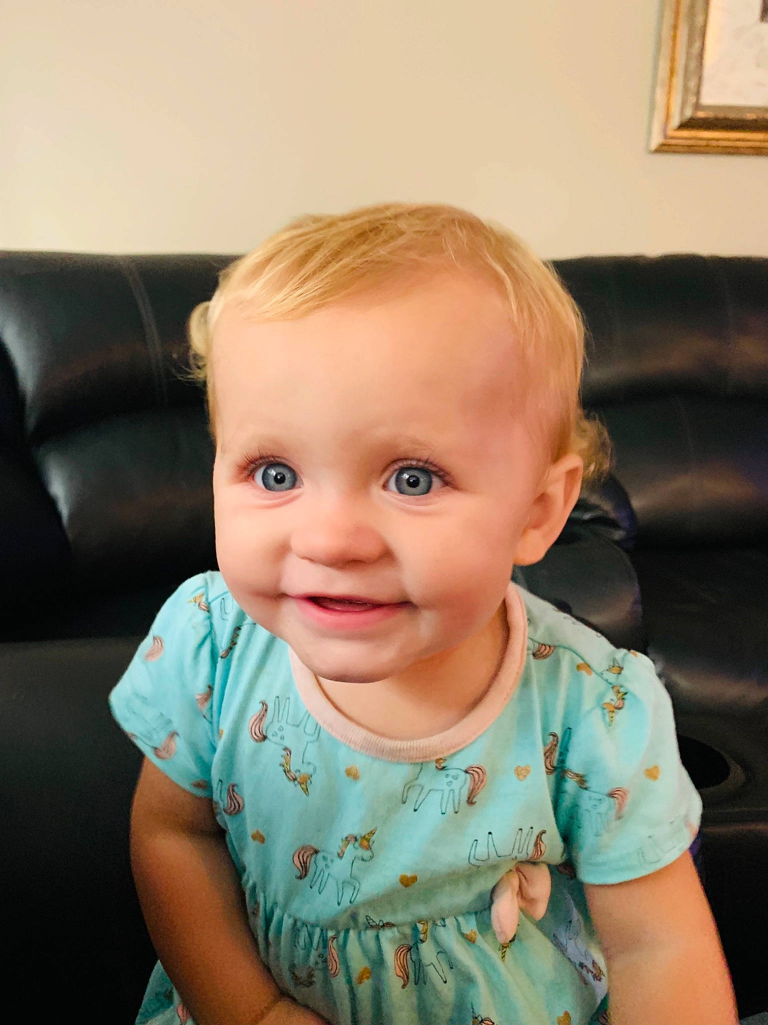 Harper joined the competition — help win amazing prizes! baby, baby_toddler_clothing, cheek, chin, eyelash, flash_photography, fun, hairstyle, happy, iris, joy, lip, mouth, neck, nose, person, picture_frame, shoulder, skin, sleeve