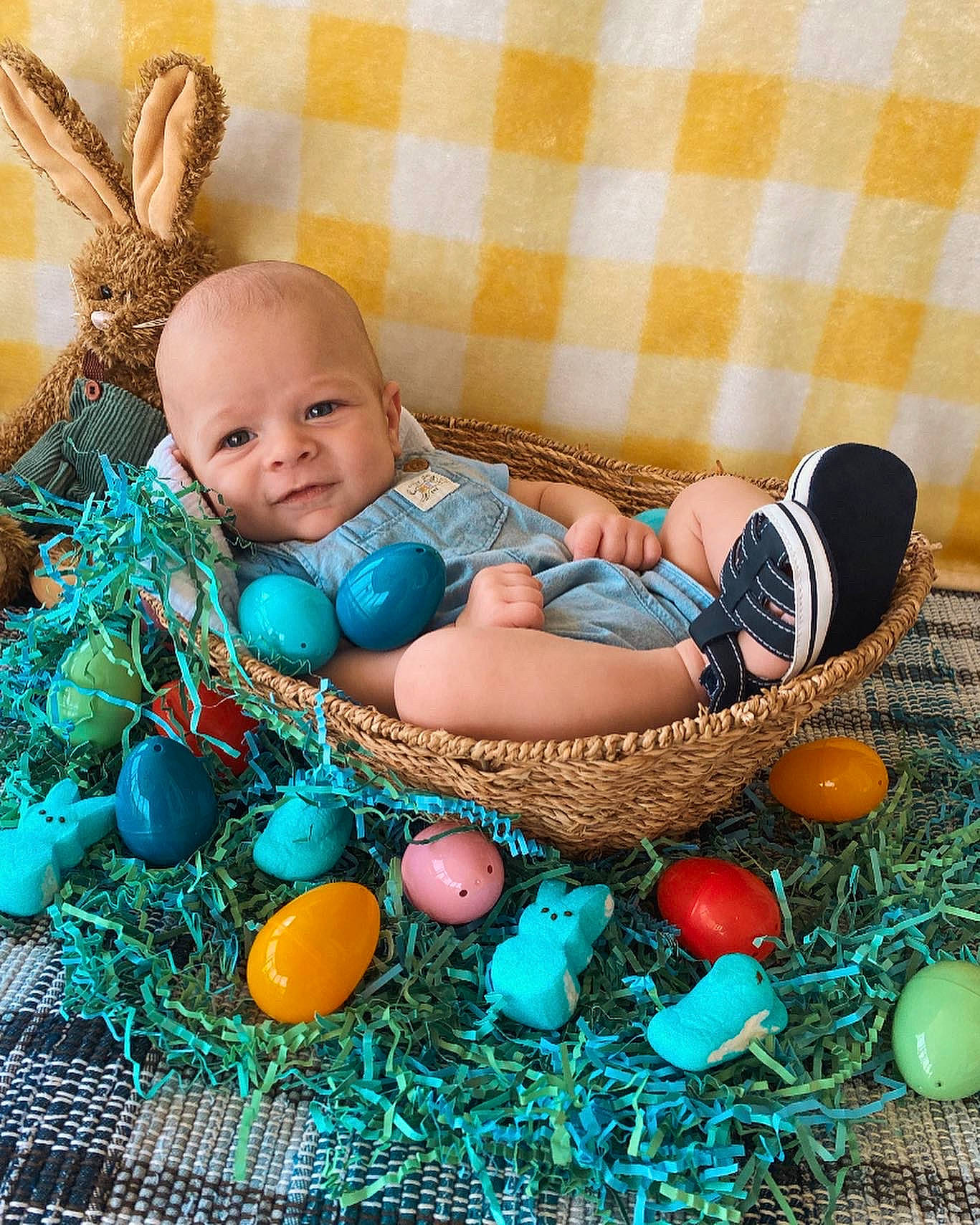 Colter is registered to the contest to win money with this photo: aqua, azure, baby, baby_toddler_clothing, child, doll, event, fashion_accessory, fun, grass, happy, head, human_body, jewellery, ornament, people_in_nature, person, sitting, smile, textile