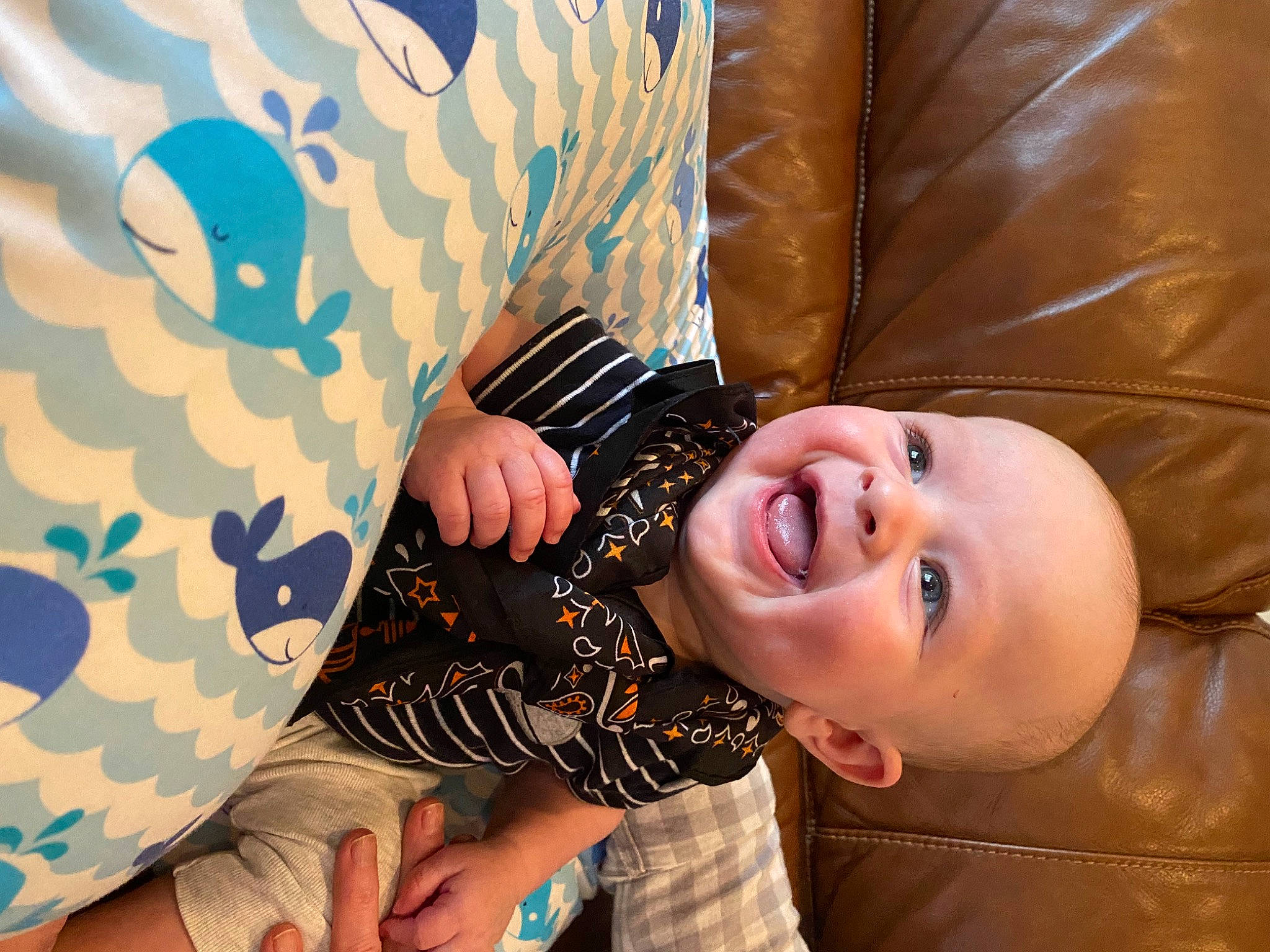 Colter joined the competition — help win amazing prizes! baby_laughing, ball, dress, fun, gesture, glasses, happy, holiday, human_body, human_leg, laugh, leisure, nail, pattern, person, sitting, sleeve, smile, toddler, tree