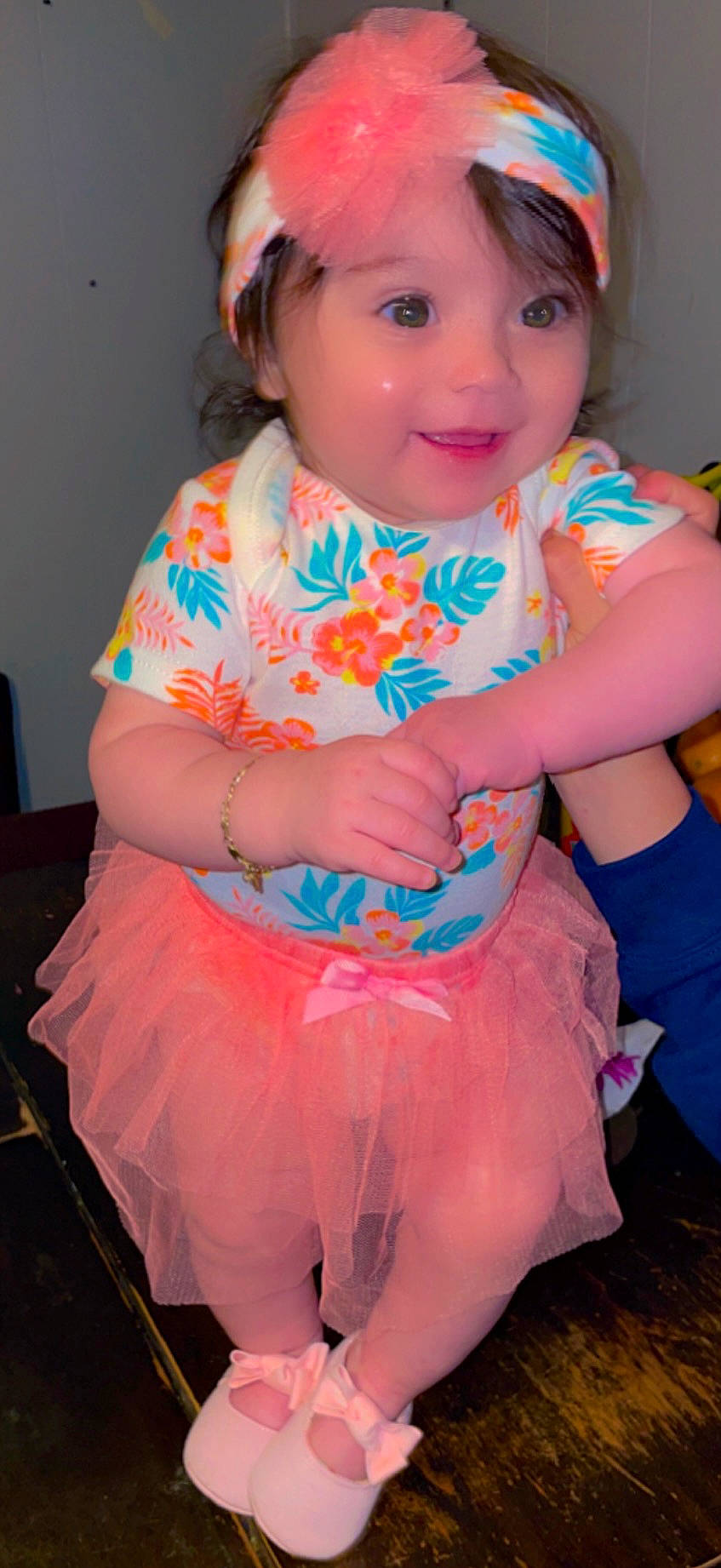 Gianna joined the competition — help win amazing prizes! baby_toddler_clothing, bangs, blue, child, day_dress, dress, electric_blue, event, fun, happy, headwear, iris, jewellery, joy, magenta, person, pink, skin, sleeve, smile