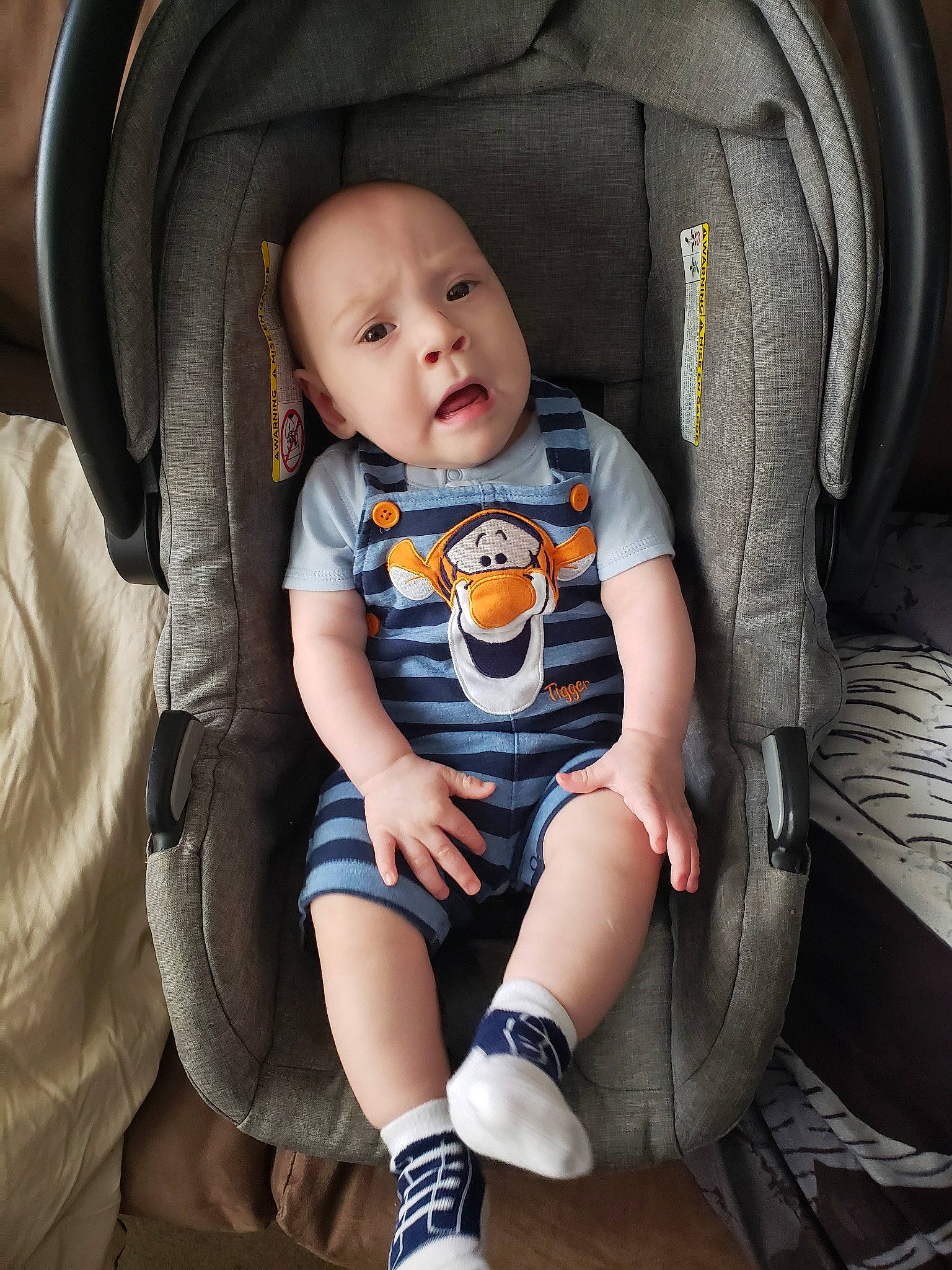 Jameson joined the competition — help win amazing prizes! baby, baby_carriage, baby_in_car_seat, baby_products, car_seat, cheek, child, person, product, sitting, skin, toddler