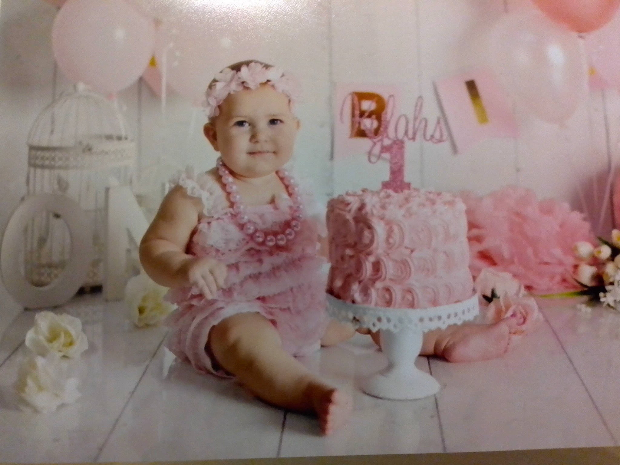 Kylah joined the competition — help win amazing prizes! baby, birthday, cake, cake_decorating, child, joy, party, person, pink, sugar_paste, sweetness, toddler