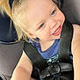 toddler, child, car_seat, seatbelt, happiness, smile, blonde_hair, blue_eyes, safety, baby, young_child, cute, portrait, car_interior, clothing, straps, seat, infant, head, face