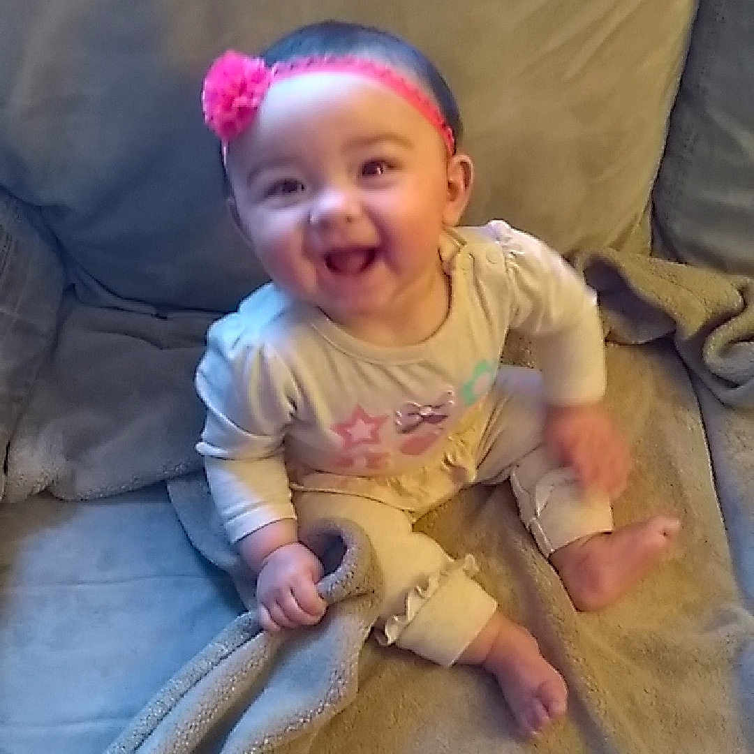 Juniper joined the competition — help win amazing prizes! baby, cheek, child, joy, person, sitting, skin, smile, toddler
