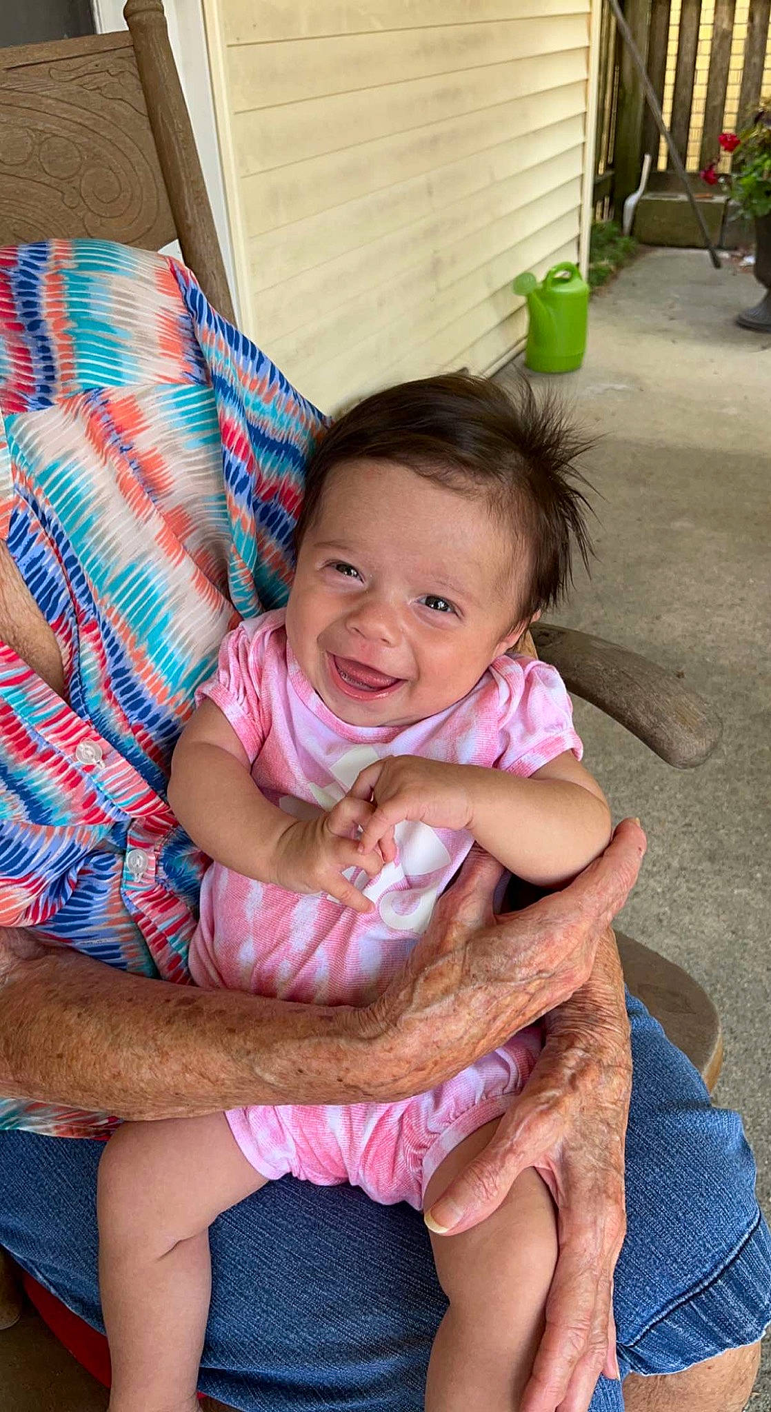 Marlee joined the competition — help win amazing prizes! baby, baby_toddler_clothing, comfort, couch, facial_expression, finger, fun, gesture, hairstyle, happy, lap, person, pink, plant, skin, smile, summer, thigh, thumb, toddler