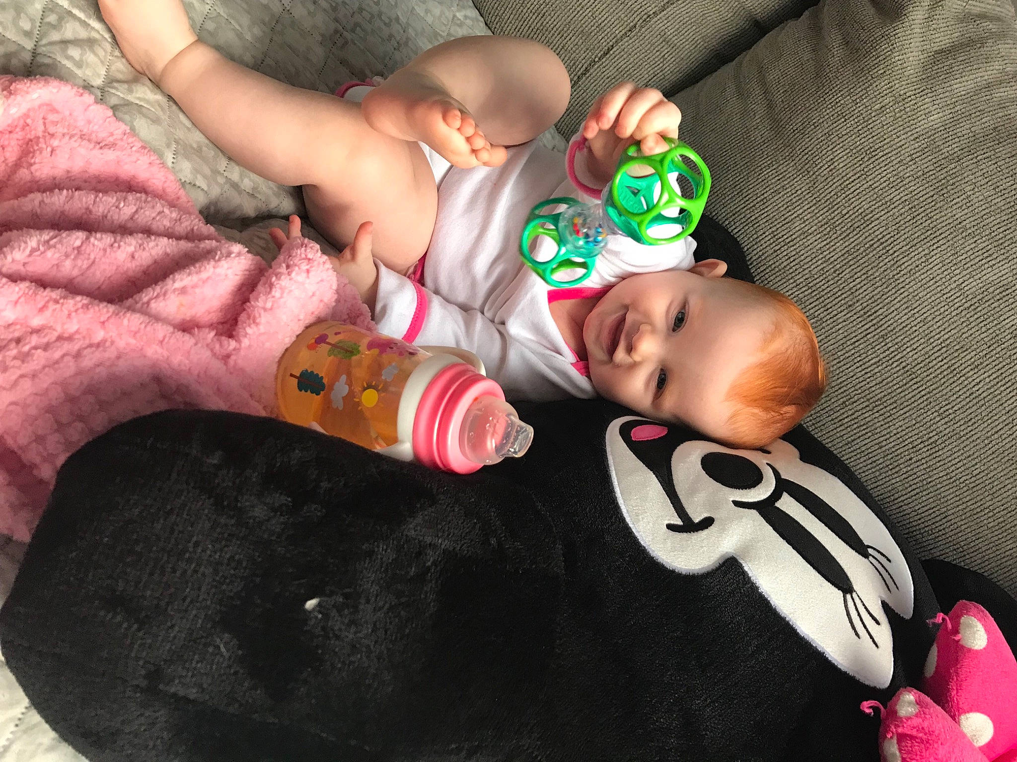 Zoey joined the competition — help win amazing prizes! baby, baby_products, baby_toddler_clothing, baby_toys, carmine, cheek, child, comfort, drinkware, face, fun, happy, human_leg, nail, person, sitting, skin, thigh, toddler, toy