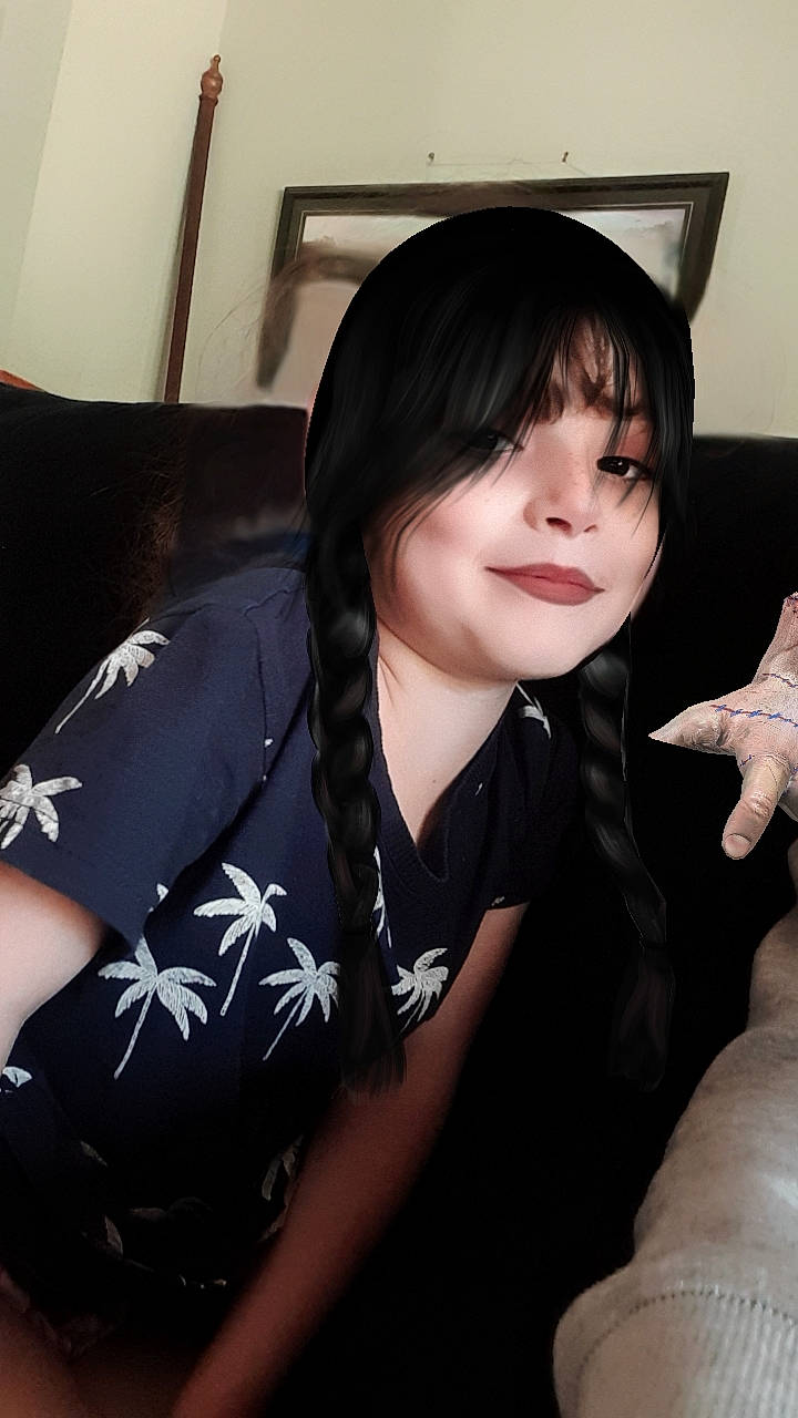 Imogen is registered to the contest to win money with this photo: bangs, black_hair, comfort, cool, elbow, eyelash, finger, flash_photography, gesture, human_leg, joint, joy, layered_hair, lip, long_hair, mouth, neck, person, shoulder, sleeve