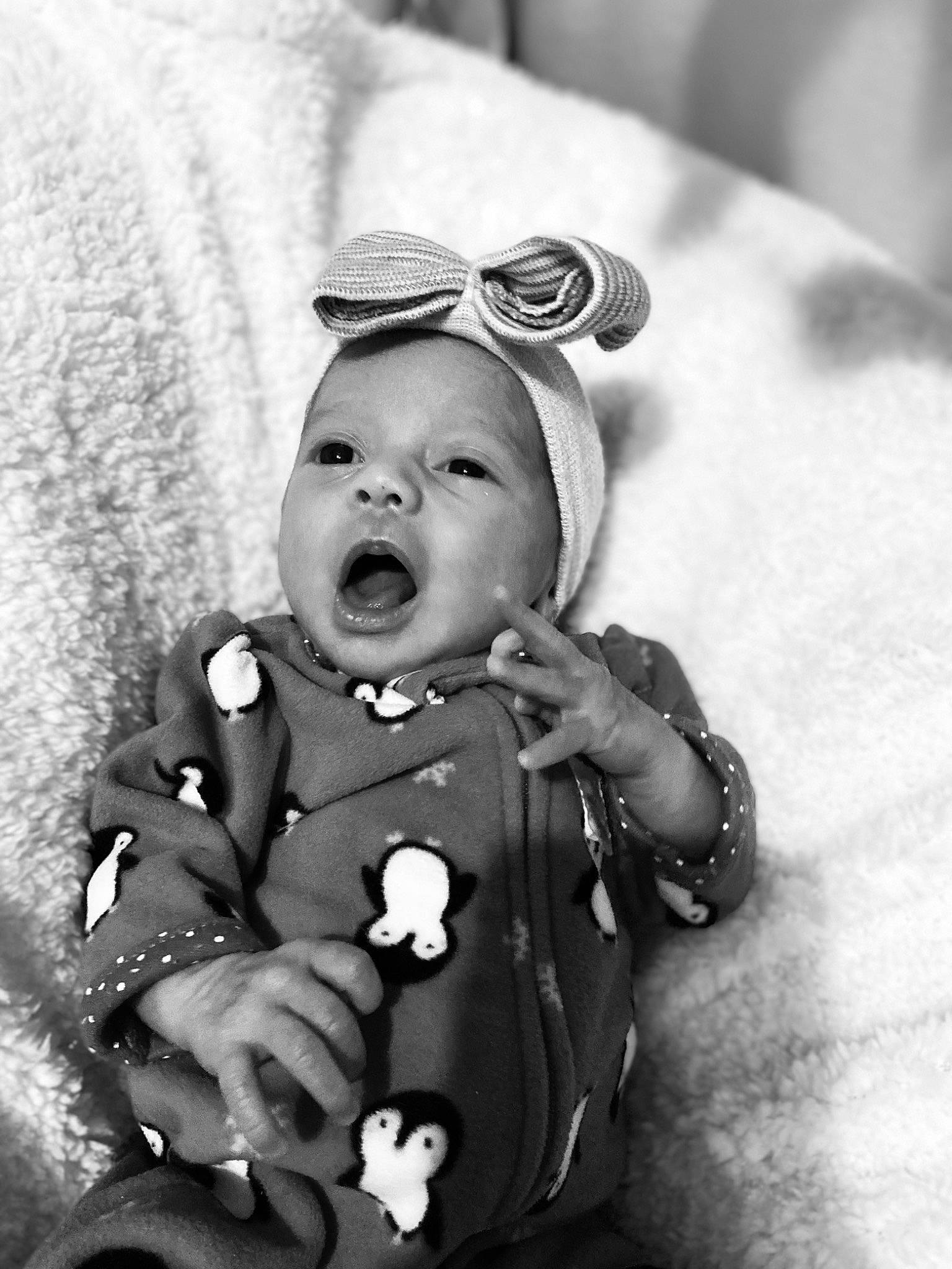 Helen is registered to the contest to win money with this photo: baby, black, black_and_white, child, ear, fun, happy, headgear, monochrome, monochrome_photography, person, photograph, photography, portrait_photography, smile, snapshot, stock_photography, style, toddler, white