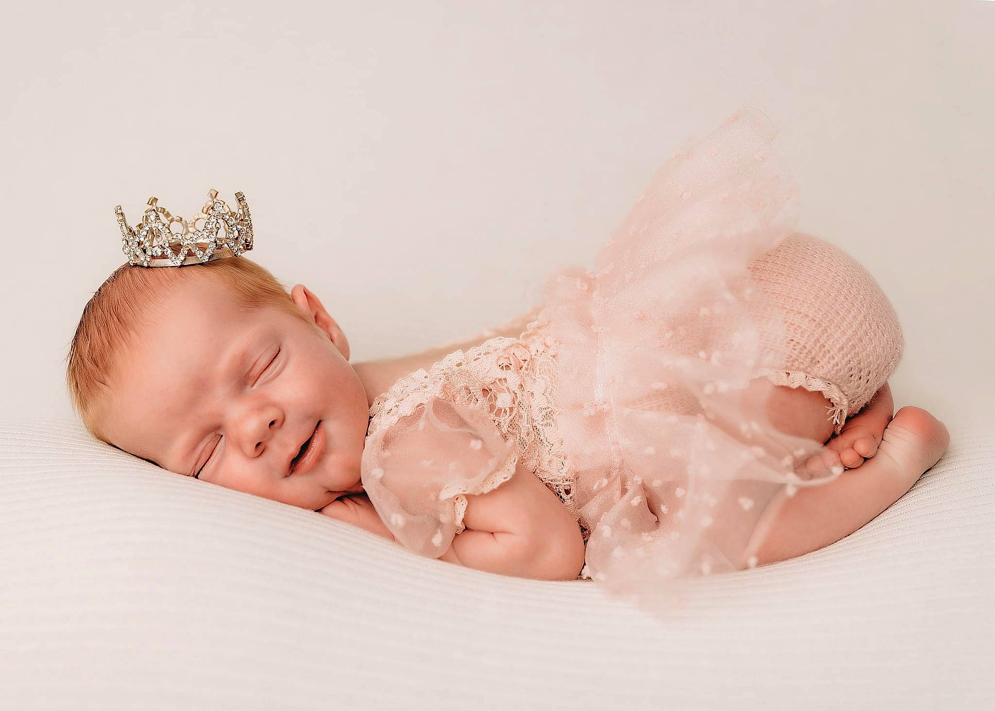 Sadie joined the competition — help win amazing prizes! baby, baby_sleeping, baby_toddler_clothing, child, comfort, costume_hat, ear, embellishment, eye, fashion_accessory, flash_photography, hair_accessory, happy, headband, headpiece, human_body, jewellery, linens, person, skin