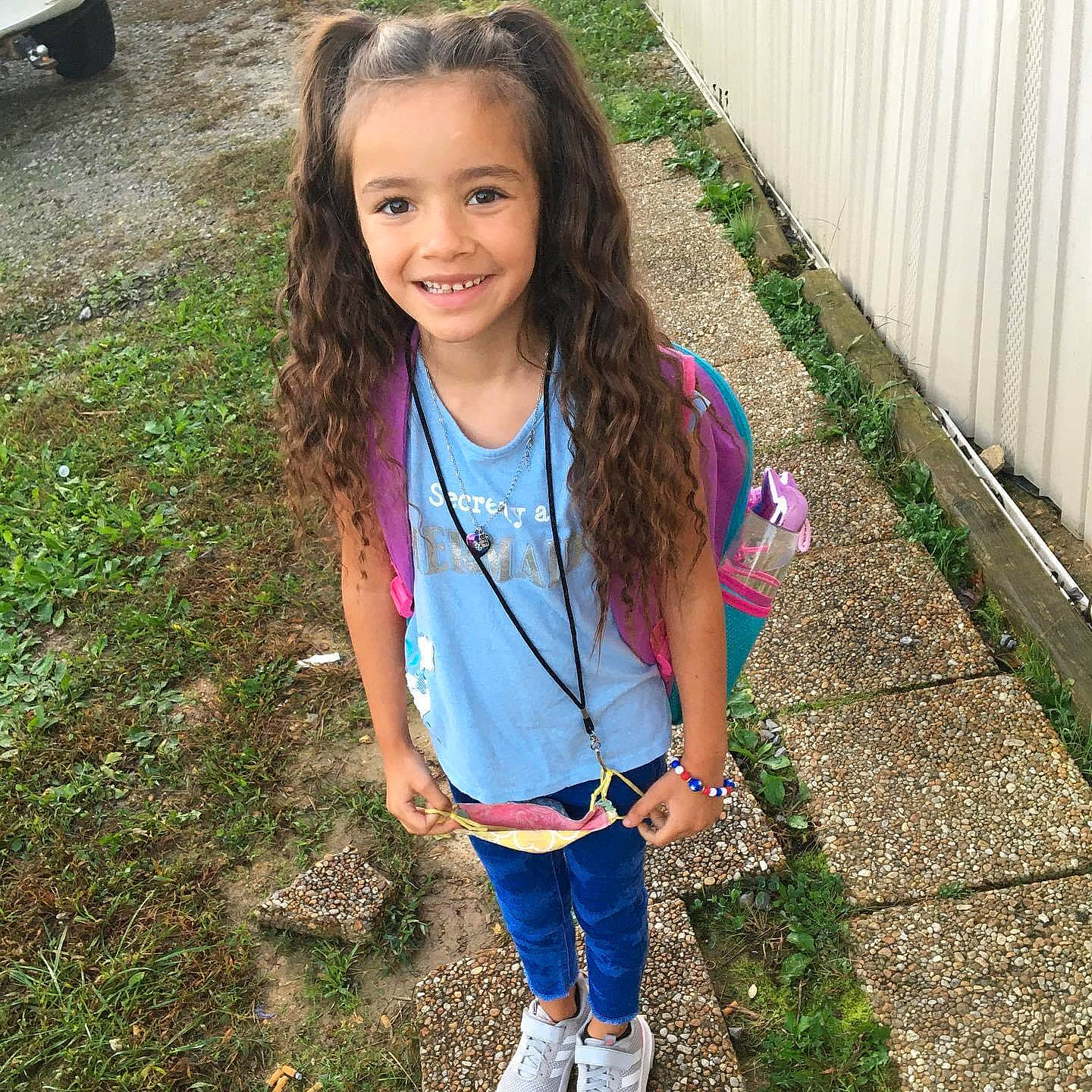 Kalli joined the competition — help win amazing prizes! child, child_model, cool, denim, electric_blue, face, footwear, grass, hair, hairstyle, happy, head, jeans, joy, long_hair, person, plant, play, shoe, smile