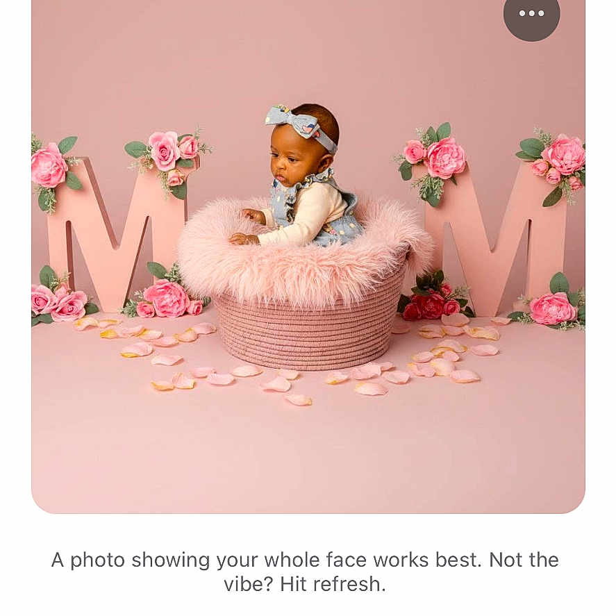 Moana joined the competition — help win amazing prizes! baby, pink, basket, roses, flower, headband, petals, letter_m, child, fluffy, decor, portrait, studio, cute, sitting, soft, indoors, pink_background, flower_arrangement, infant