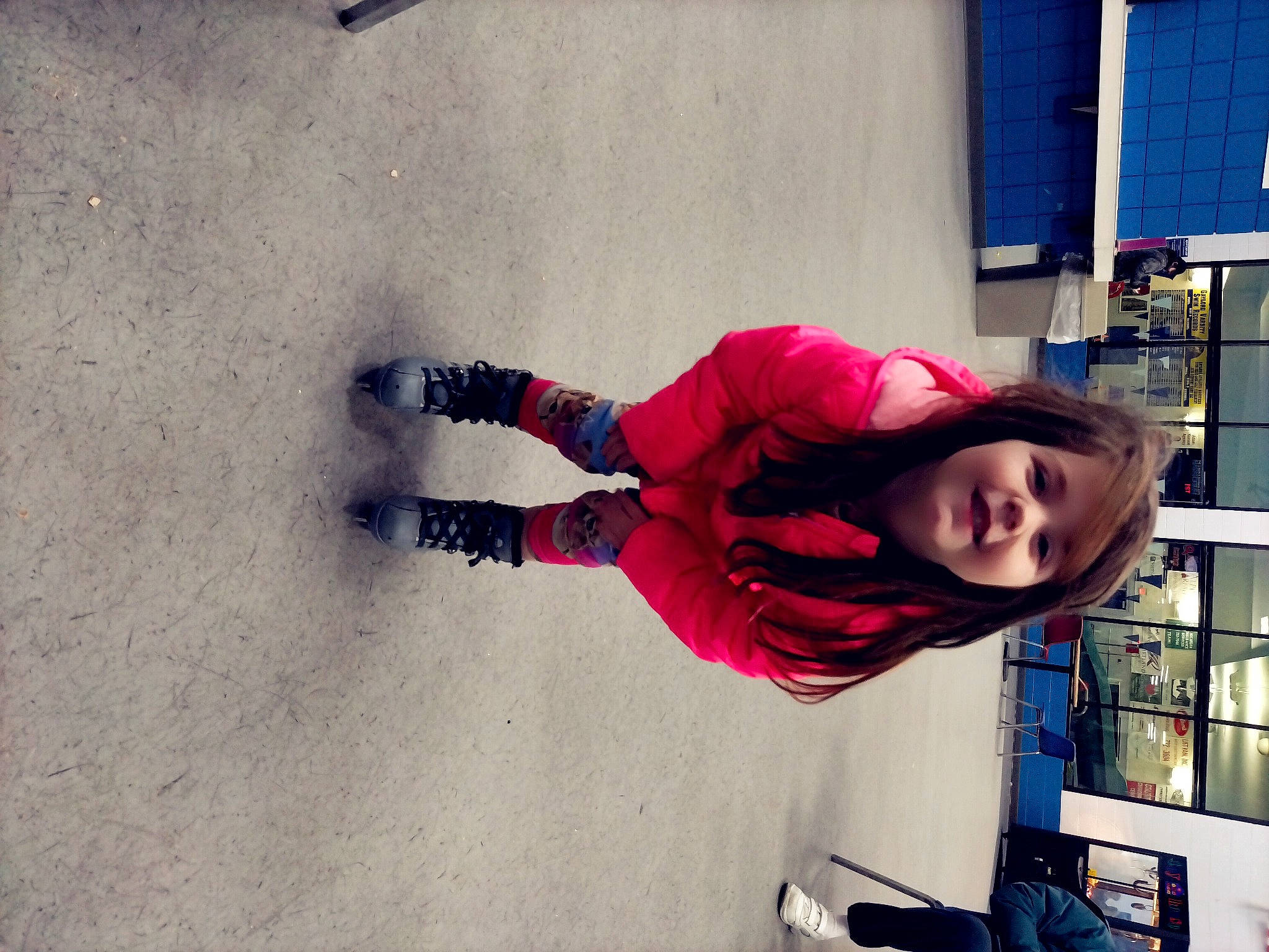 Shylo is registered to the contest to win money with this photo: blue, carmine, child, concrete, electric_blue, eyewear, fun, happy, hat, jacket, joy, leisure, magenta, person, plant, recreation, shadow, smile, sportswear, toddler