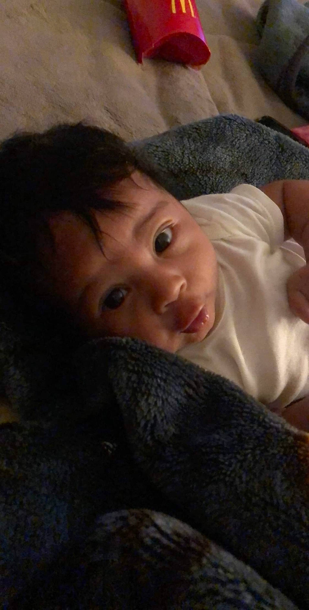 Adelaide is registered to the contest to win money with this photo: baby, cheek, child, close_up, eye, face, lip, mouth, nose, person, skin