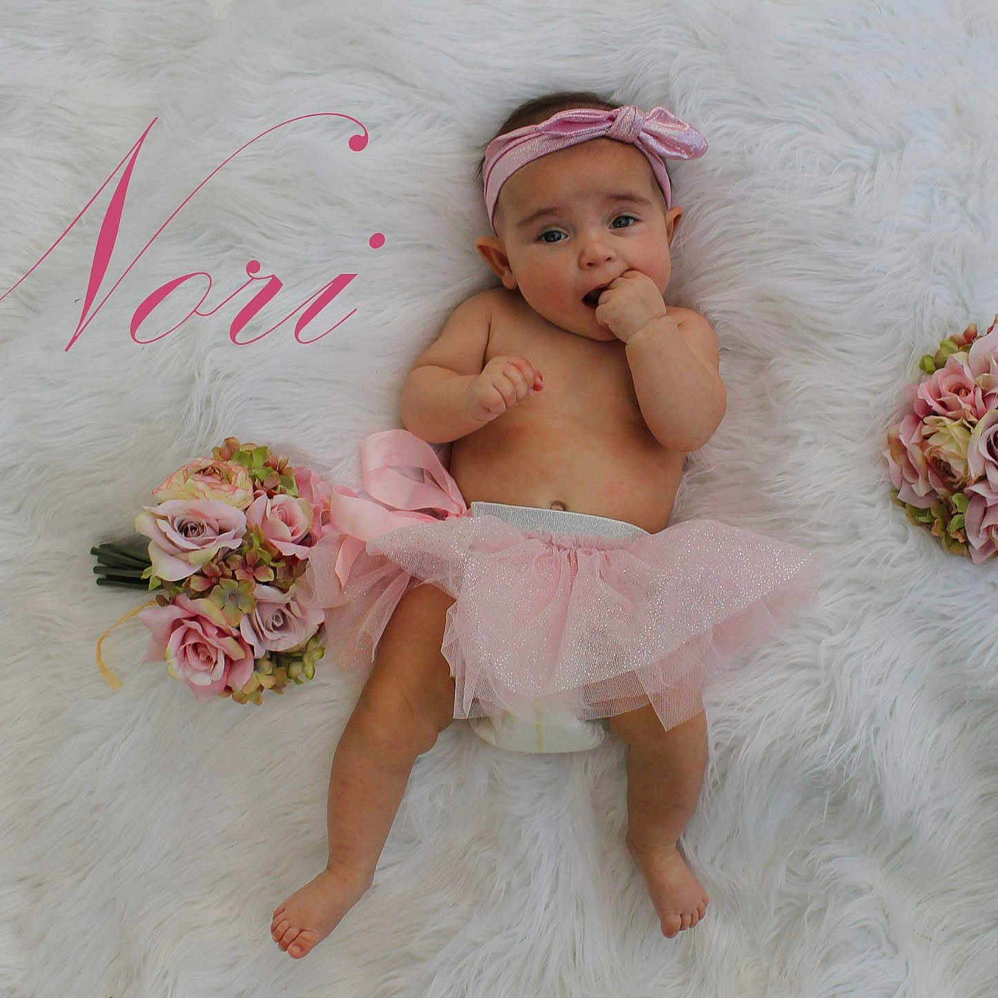 Nori joined the competition — help win amazing prizes! bridal_accessory, bridal_clothing, bride, child, flower, flower_girl, girl, gown, hair_accessory, happiness, headpiece, infant, jewellery, person, petal, pink, skin, smile, toddler