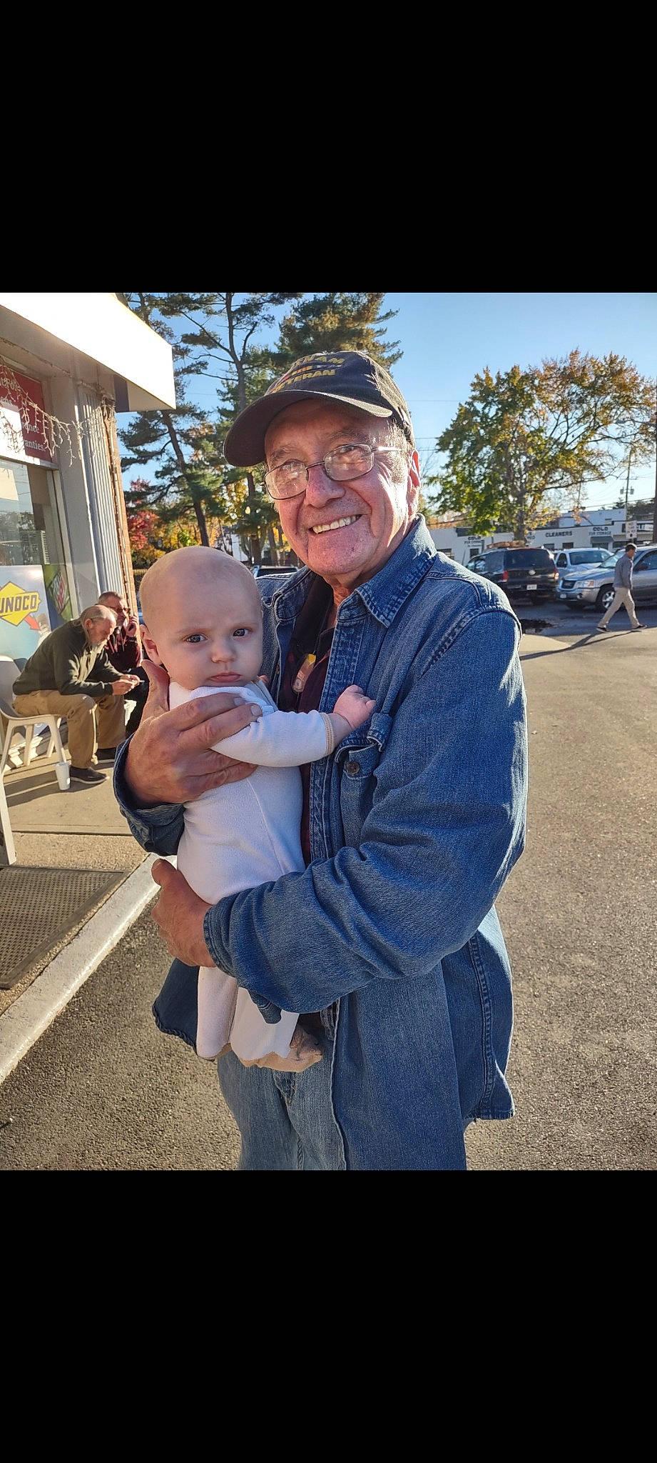 Robbie joined the competition — help win amazing prizes! baby, blurred, cap, car, chair, electric_blue, event, eyewear, formal_wear, fun, gesture, glasses, grass, happy, hat, headwear, joy, person, recreation, sky