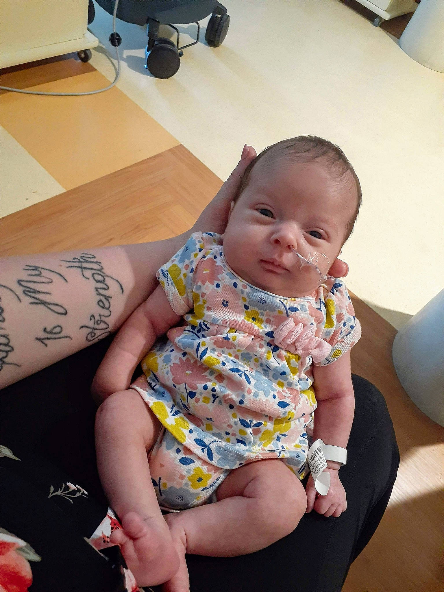 Ainsley joined the competition — help win amazing prizes! baby, child, leg, person, sitting, skin, toddler