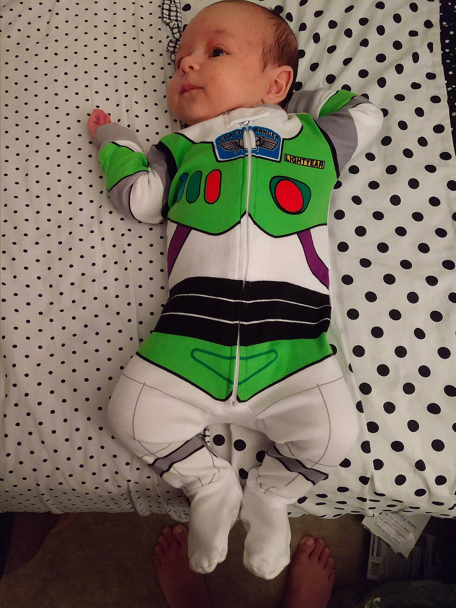 Maxwell joined the competition — help win amazing prizes! baby, baby_toddler_clothing, child, green, leg, person, toddler