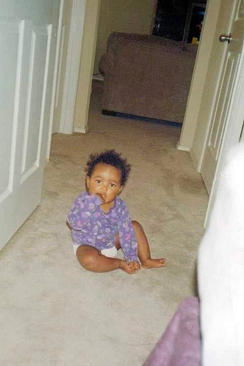 Adrienne joined the competition — help win amazing prizes! baby, child, floor, flooring, hardwood, home, house, person, room, sitting, skin, smile, toddler, vacation, wood