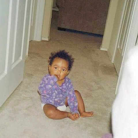 Adrienne joined the competition — help win amazing prizes! baby, child, floor, flooring, hardwood, home, house, person, room, sitting, skin, smile, toddler, vacation, wood