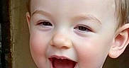 Rj joined the competition — help win amazing prizes! toddler, child, smile, face, blue_shirt, happy, close_up, young_child, skin, hair, mouth_open, eyes, portrait, indoor, baby, expression, head, person, cute, human