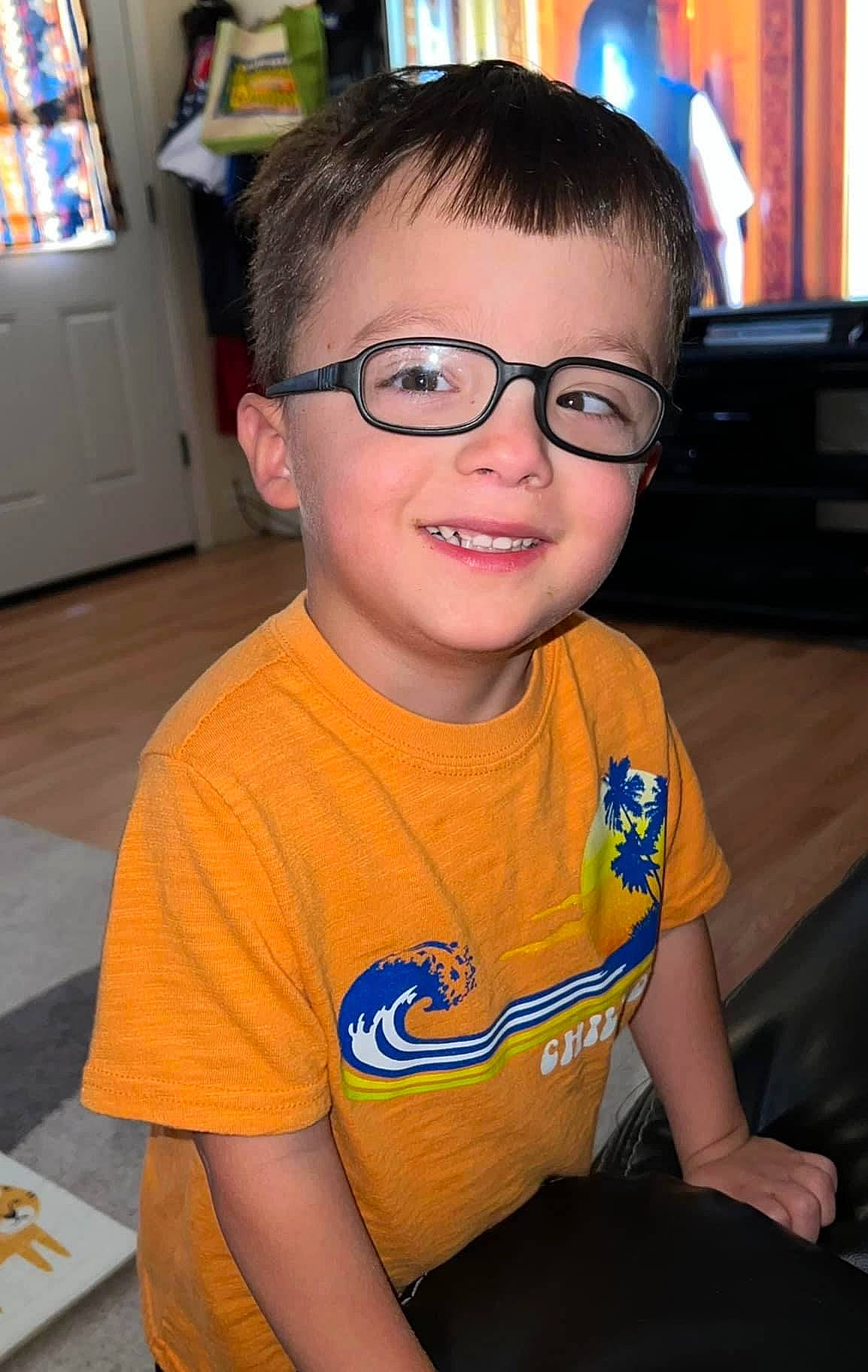 Kellin joined the competition — help win amazing prizes! blue, cheek, chin, cool, eye, eyebrow, eyewear, forehead, fun, glasses, iris, joy, mammal, nose, organ, person, skin, smile, standing, t_shirt