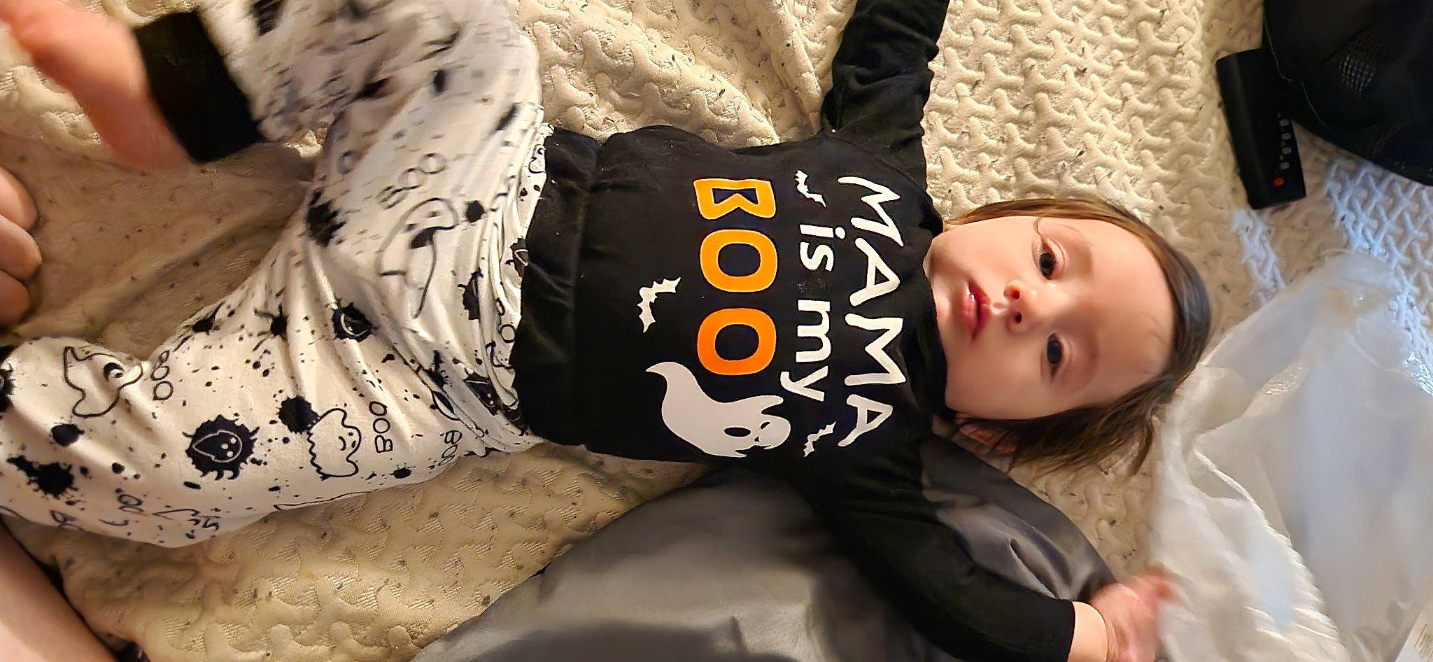 Braylon joined the competition — help win amazing prizes! child, font, fur, happy, pattern, person, personal_protective_equipment, sitting, sleeve, t_shirt, thigh, toddler