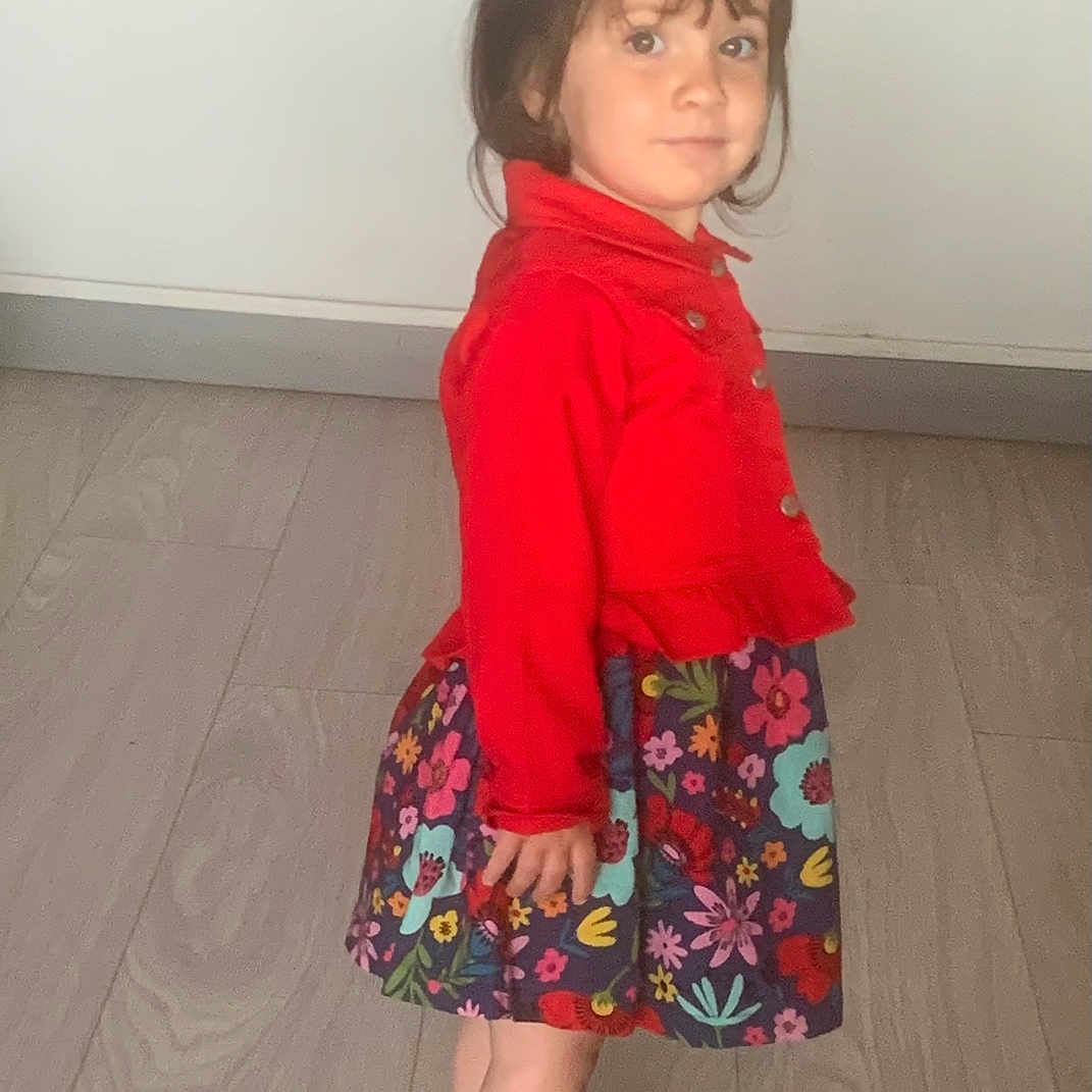Rihanna a rejoint le concours — aidez-le/la à gagner de superbes lots ! child, clothing, coat, dress, face, female, girl, hardwood, head, indoors, interiordesign, jacket, longsleeve, person, photography, portrait, skirt, sleeve, standing, wood