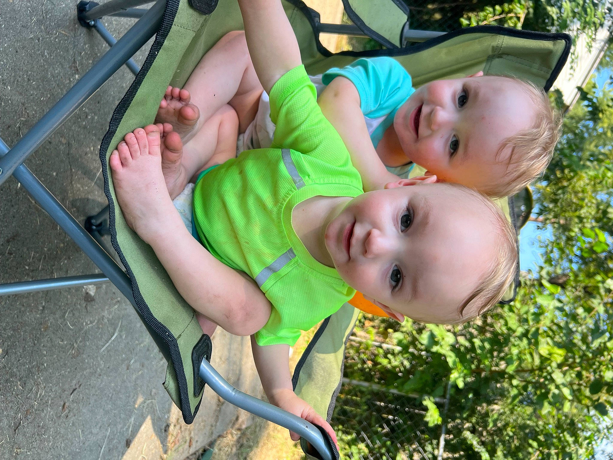 Jaxson joined the competition — help win amazing prizes! baby, baby_laughing, baby_toddler_clothing, child, foot, fun, grass, happy, laugh, leisure, people_in_nature, person, plant, play, recreation, shorts, smile, t_shirt, toddler, tree