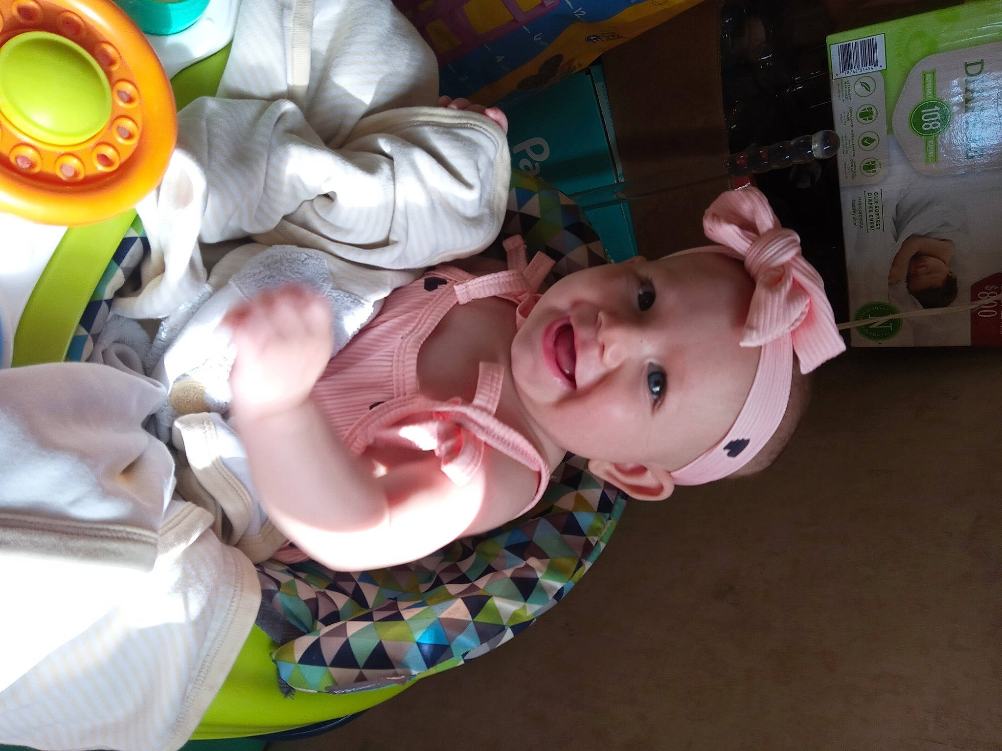 Layla joined the competition — help win amazing prizes! baby, baby_products, cheek, chest, child, doll, fictional_character, fun, happy, headwear, leisure, mouth, person, pink, plastic, play, room, smile, toddler, toy