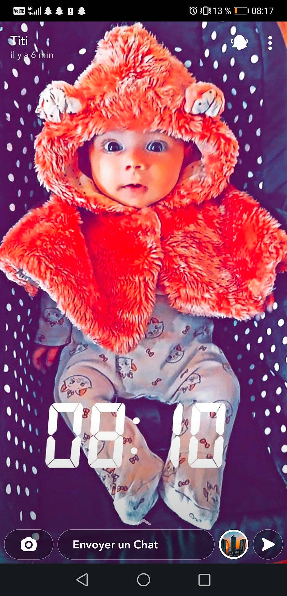 Lyana participe au concours pour gagner de l'argent avec cette photo : baby_toddler_clothing, cap, child, costume_hat, doll, electric_blue, fashion_design, font, fur, headwear, magenta, pattern, person, pink, red, scarf, sleeve, textile, toddler, toy