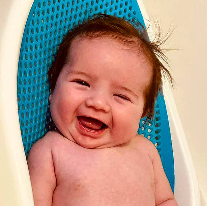 Mason is registered to the contest to win money with this photo: azure, baby, baby_bathing, blue, cheek, comfort, eye, eyebrow, eyelash, facial_expression, gesture, happy, joy, lip, mouth, nose, organ, person, skin, smile