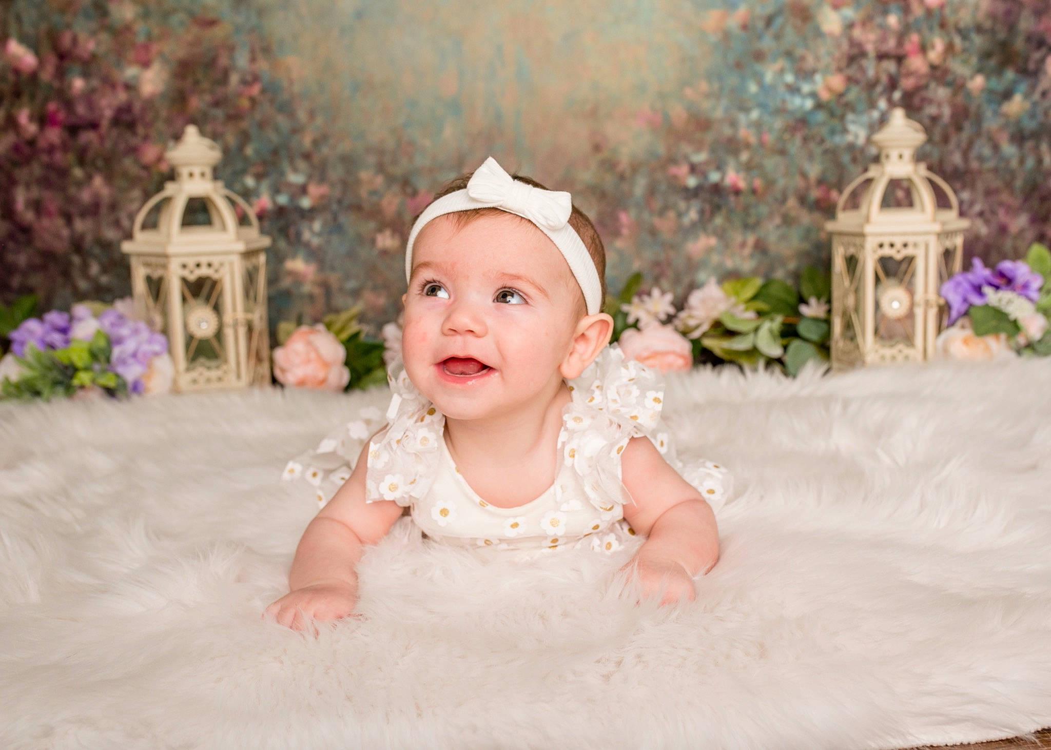 Joey is registered to the contest to win money with this photo: baby, baby_toddler_clothing, child, event, facial_expression, fashion_accessory, flash_photography, fun, grass, happy, headpiece, headwear, iris, jewellery, person, pink, plant, sitting, sleeve, smile