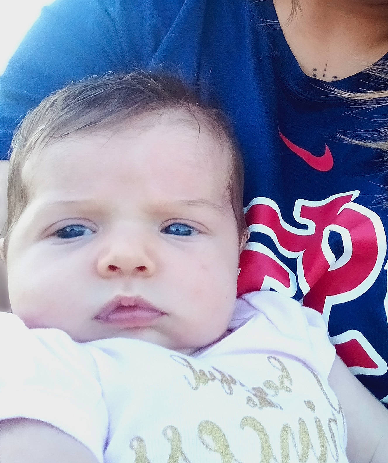 Laney joined the competition — help win amazing prizes! baby_toddler_clothing, cheek, cool, eye, eyebrow, eyelash, facial_expression, gesture, hairstyle, happy, human, iris, lip, mouth, nose, organ, person, product, skin, sleeve