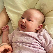 Navy joined the competition — help win amazing prizes! baby, smiling, infant, onesie, butterfly_pattern, bed, hand, tickling, happy, cute, skin, human, cheerful, lying_down, child, soft_lighting, cozy, closeup, person, sleepwear