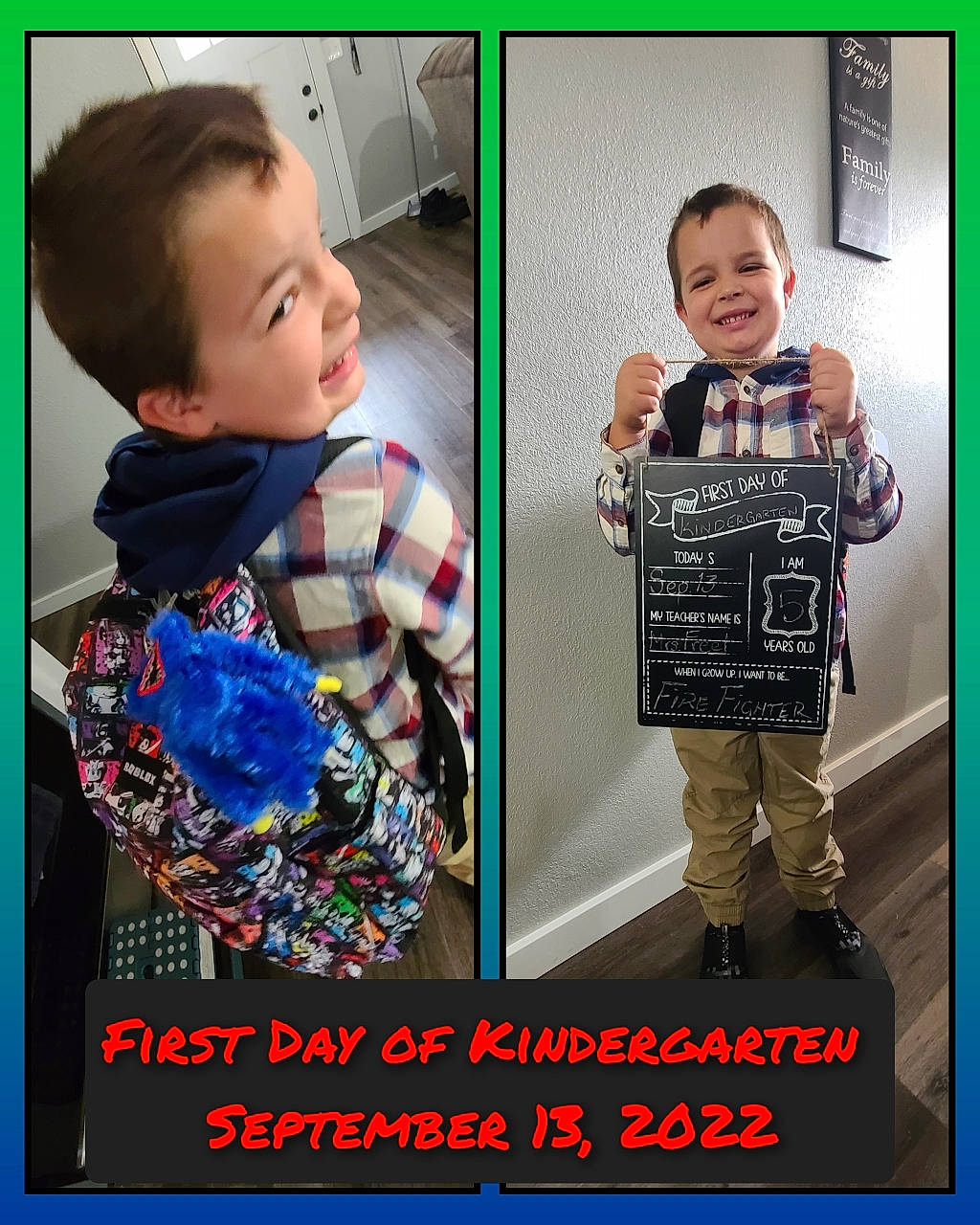 Travis is registered to the contest to win money with this photo: art, baby_toddler_clothing, child, collage, cool, denim, electric_blue, face, facial_expression, font, happy, joy, outerwear, pattern, person, selfie, sleeve, smile, snapshot, t_shirt